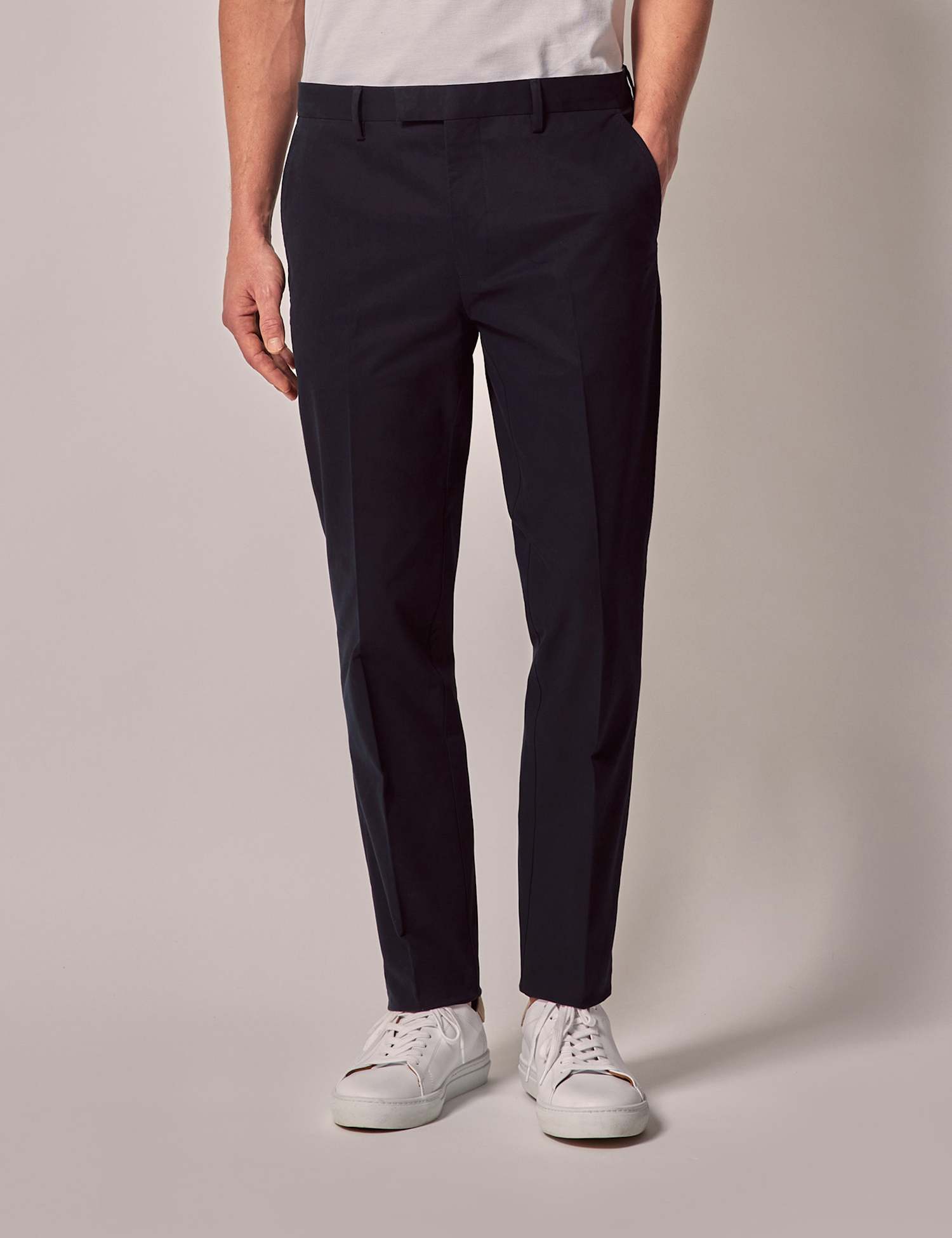 Hawes & Curtis Smart Chino Piece Dye Navy