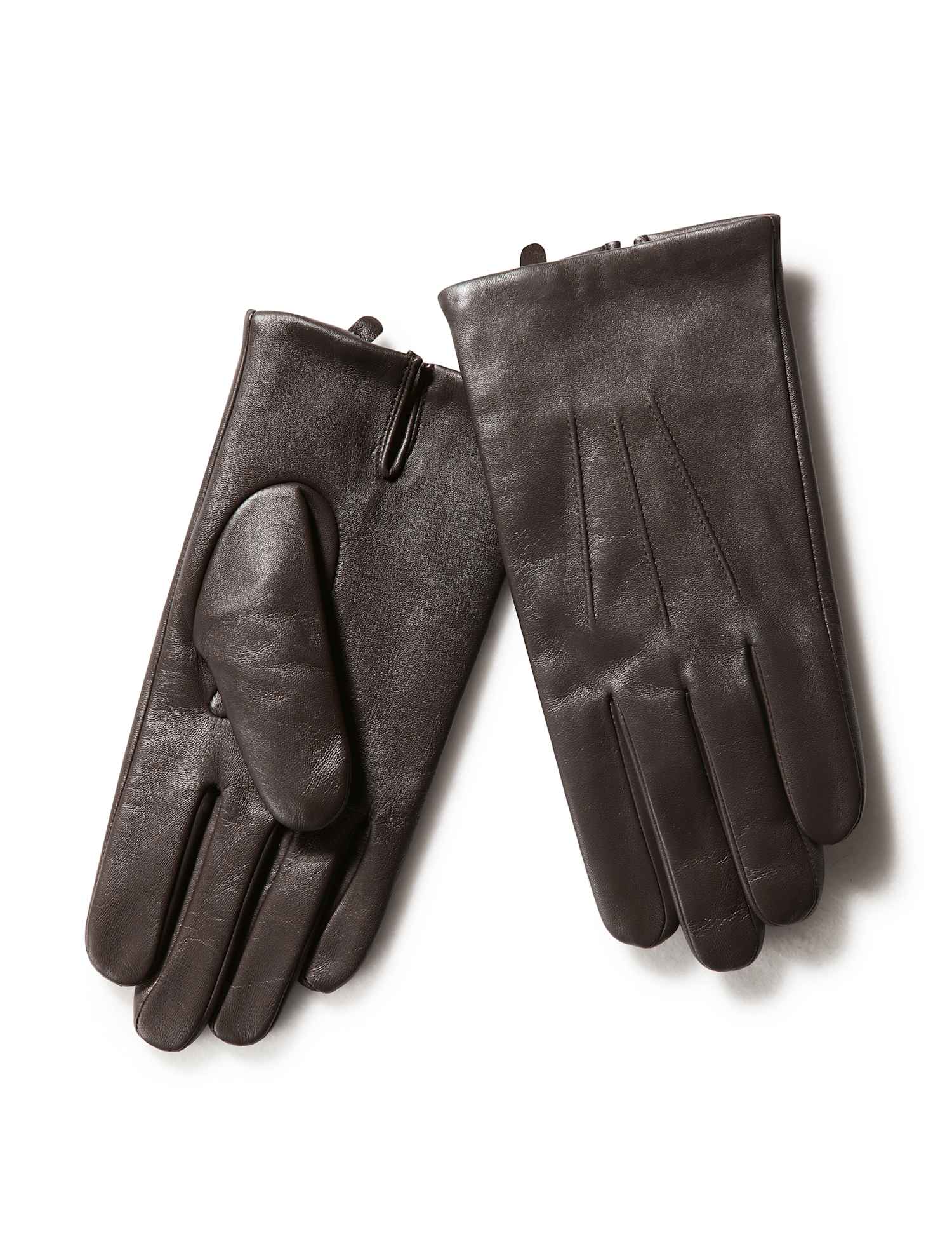 Charles Tyrwhitt Leather Touchscreen Gloves Brown