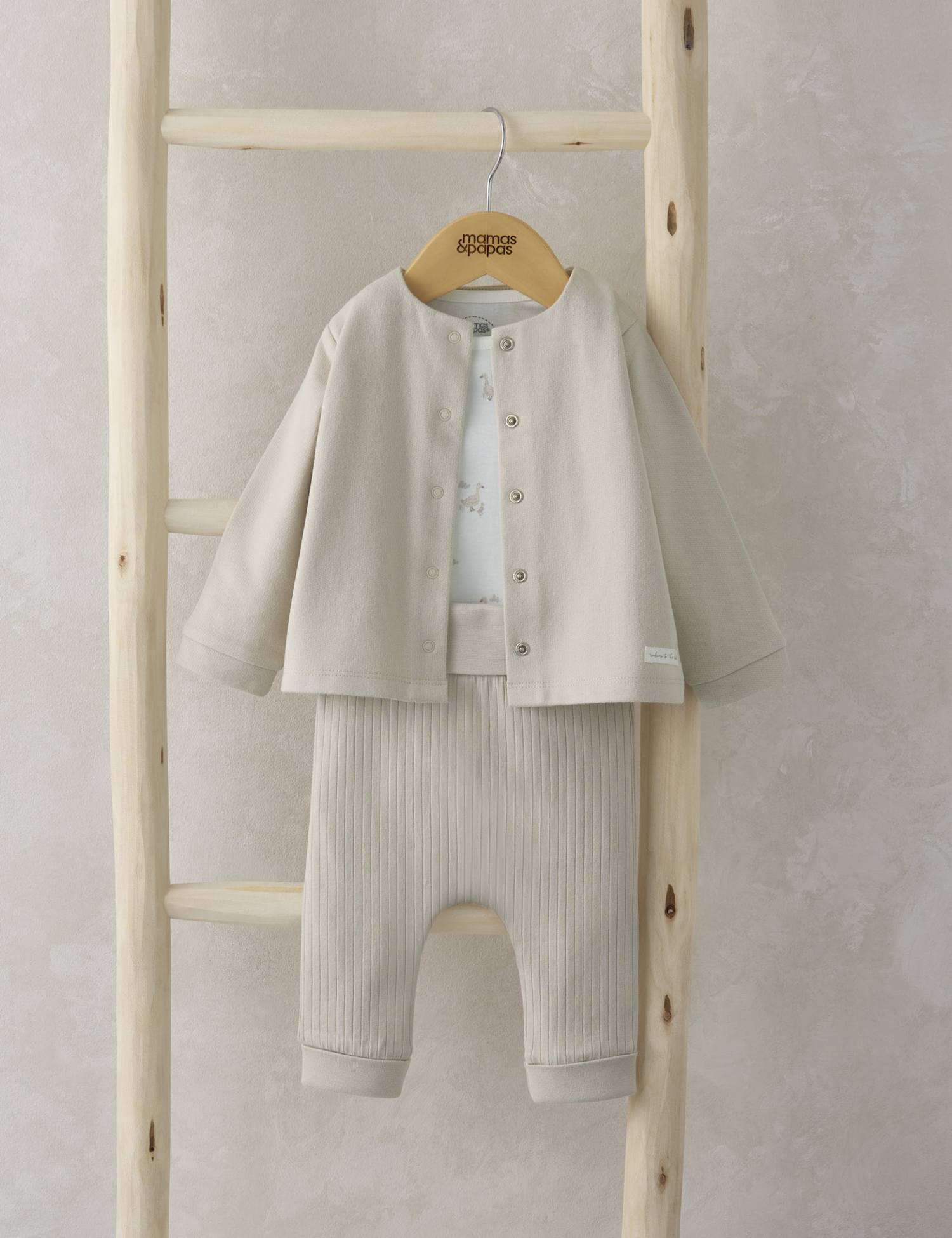 Mamas & Papas 3pc Pure Cotton Duck Print Outfit (0-12 Mths) Multi