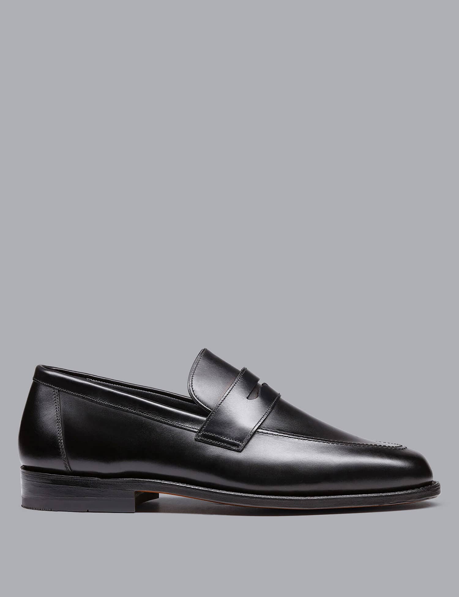 Charles Tyrwhitt Leather Slip On Loafers Black