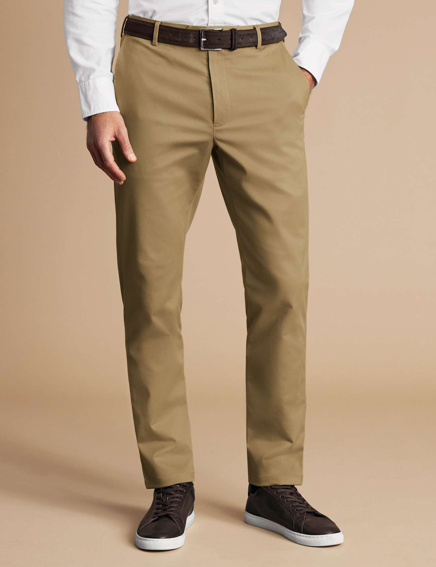 Charles Tyrwhitt Slim Fit Chinos Tan