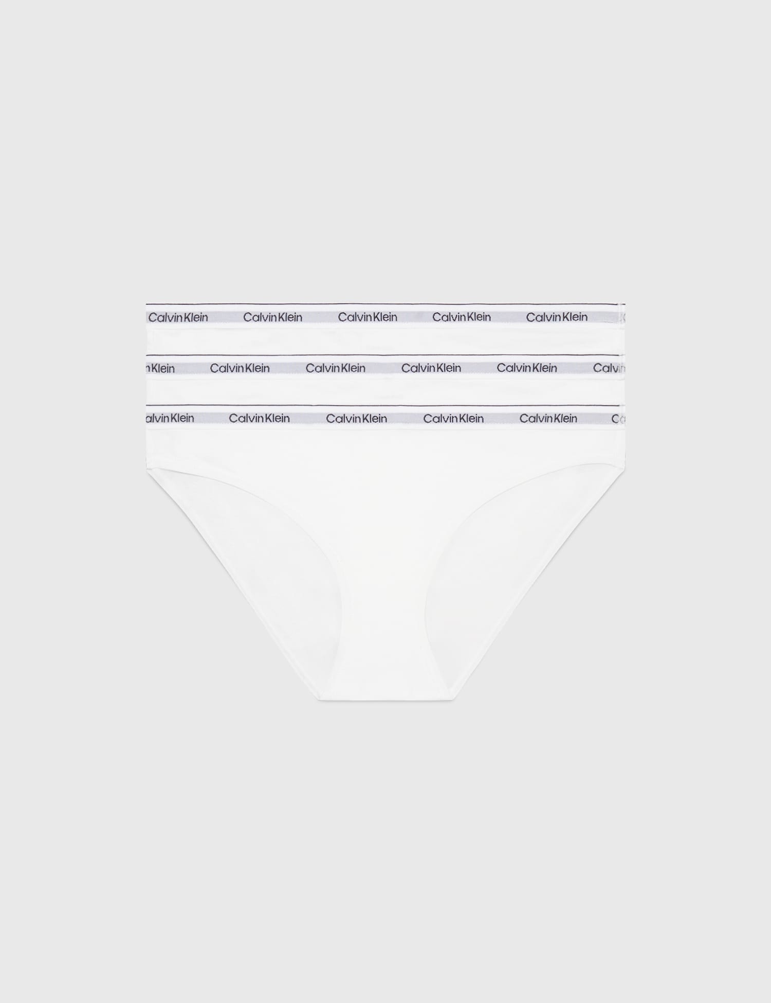 Calvin Klein 3 Pack Bikini Briefs - Icon Logo White