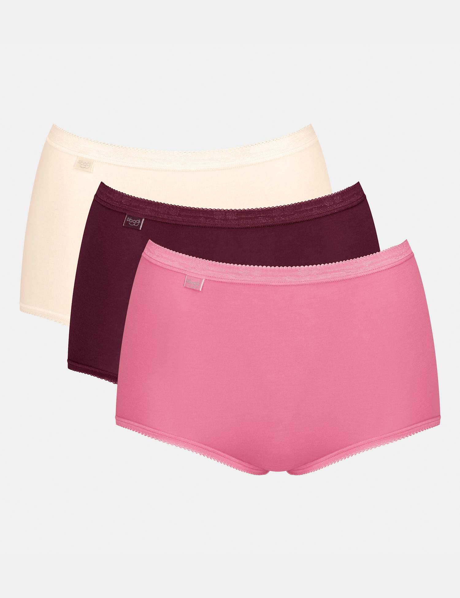 Sloggi 3pk High Waisted Full Briefs Multi