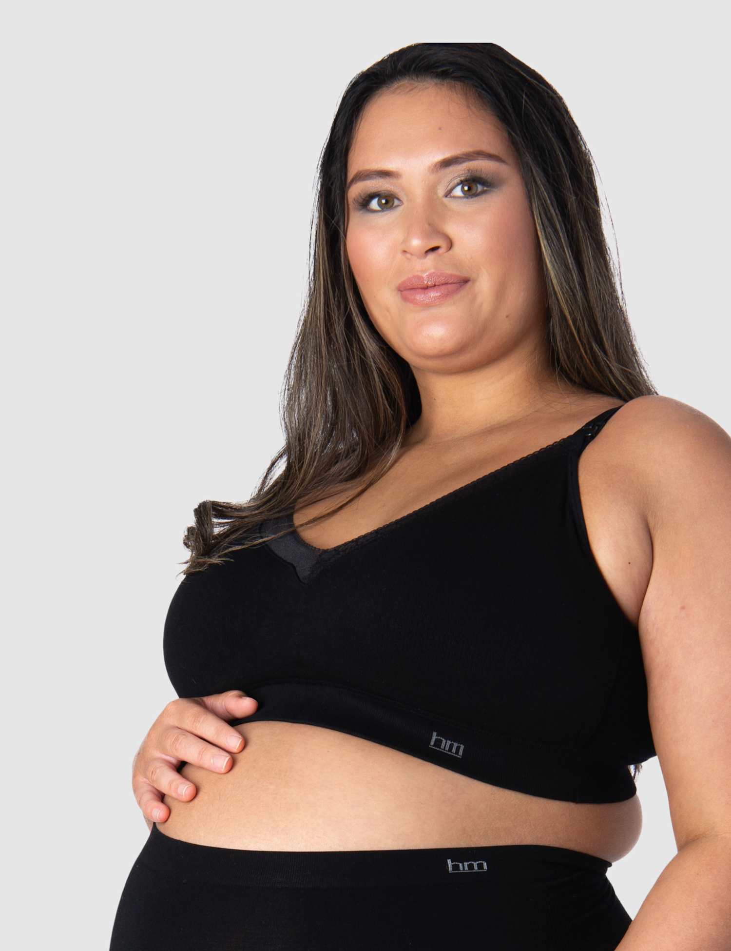 Hotmilk Caress Plunge Nursing Bra Black