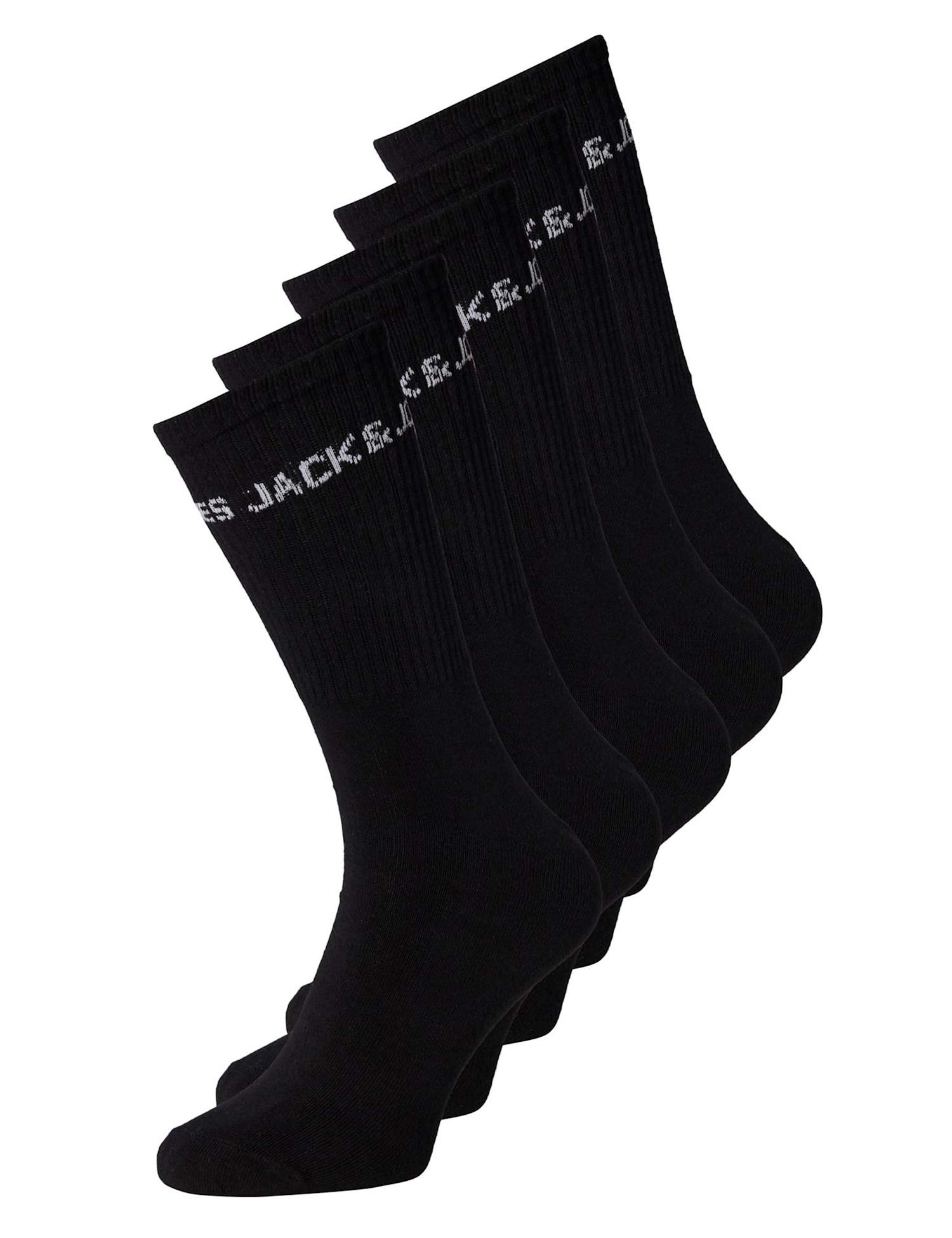 JACK & JONES 5 Pack Cotton Rich Socks Black