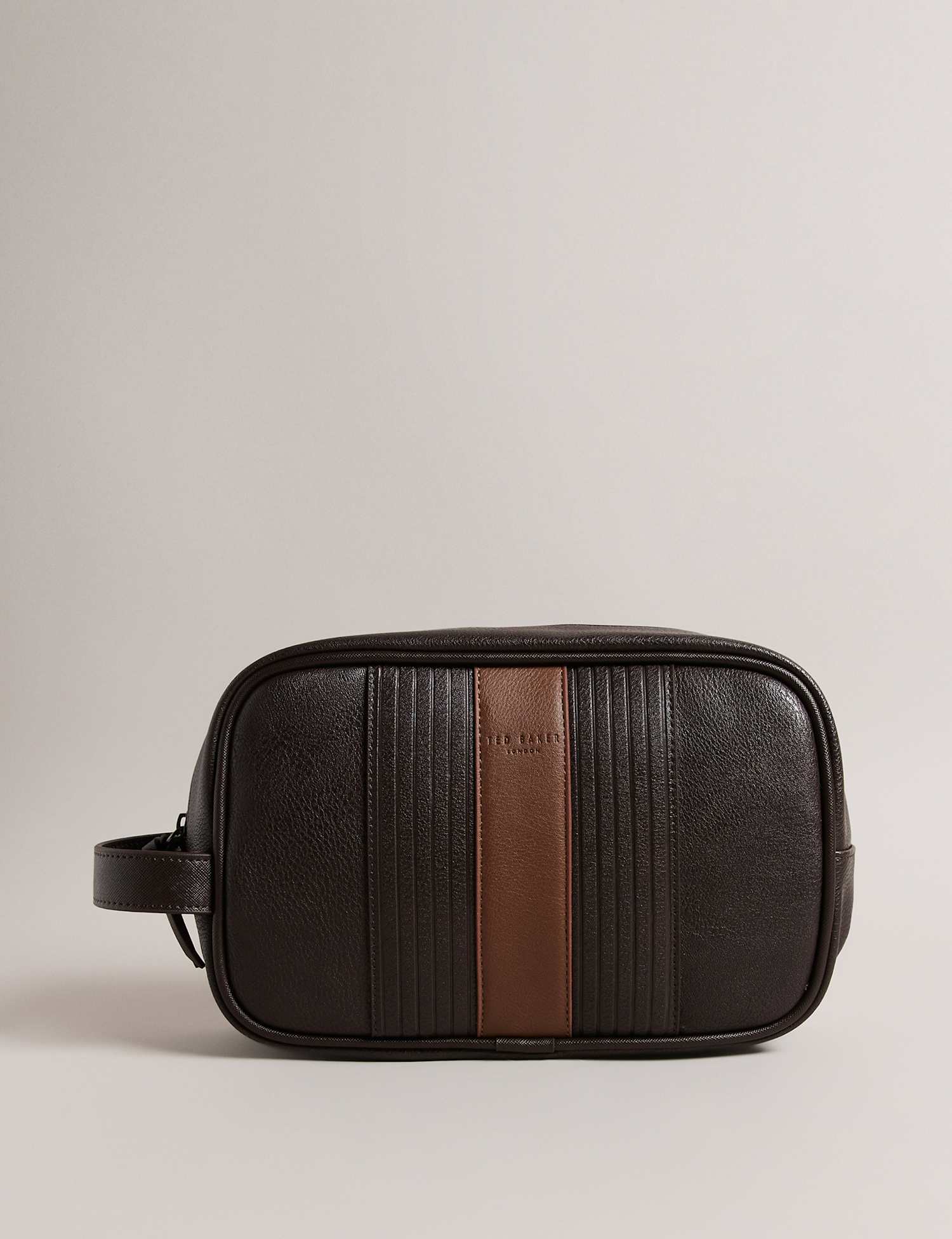 Ted Baker Leather Washbag Brown