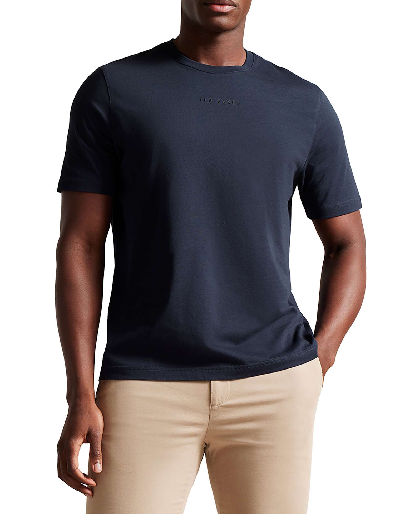 Ted Baker Pure Cotton Crew Neck T-Shirt Navy