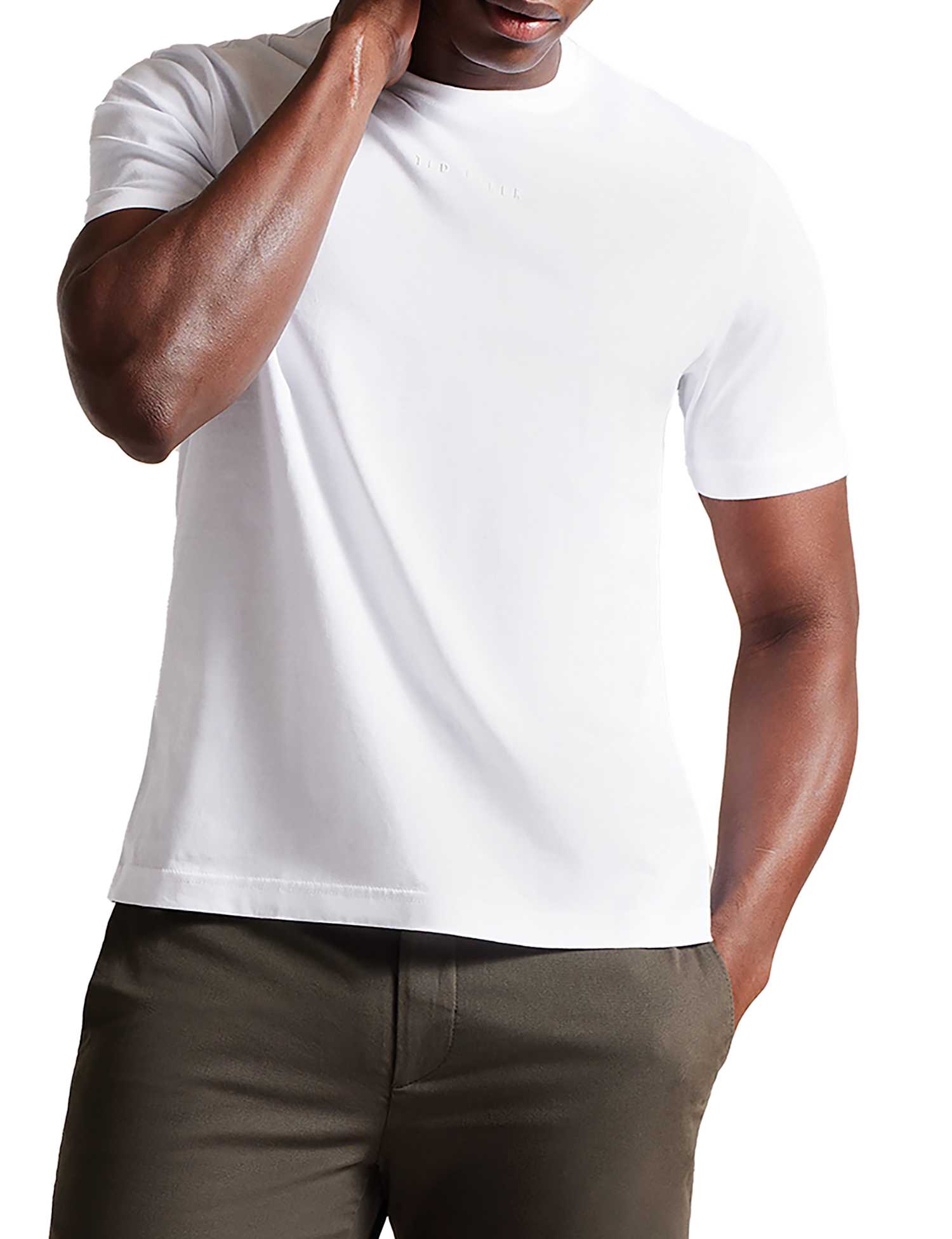 Ted Baker Pure Cotton Crew Neck T-Shirt White