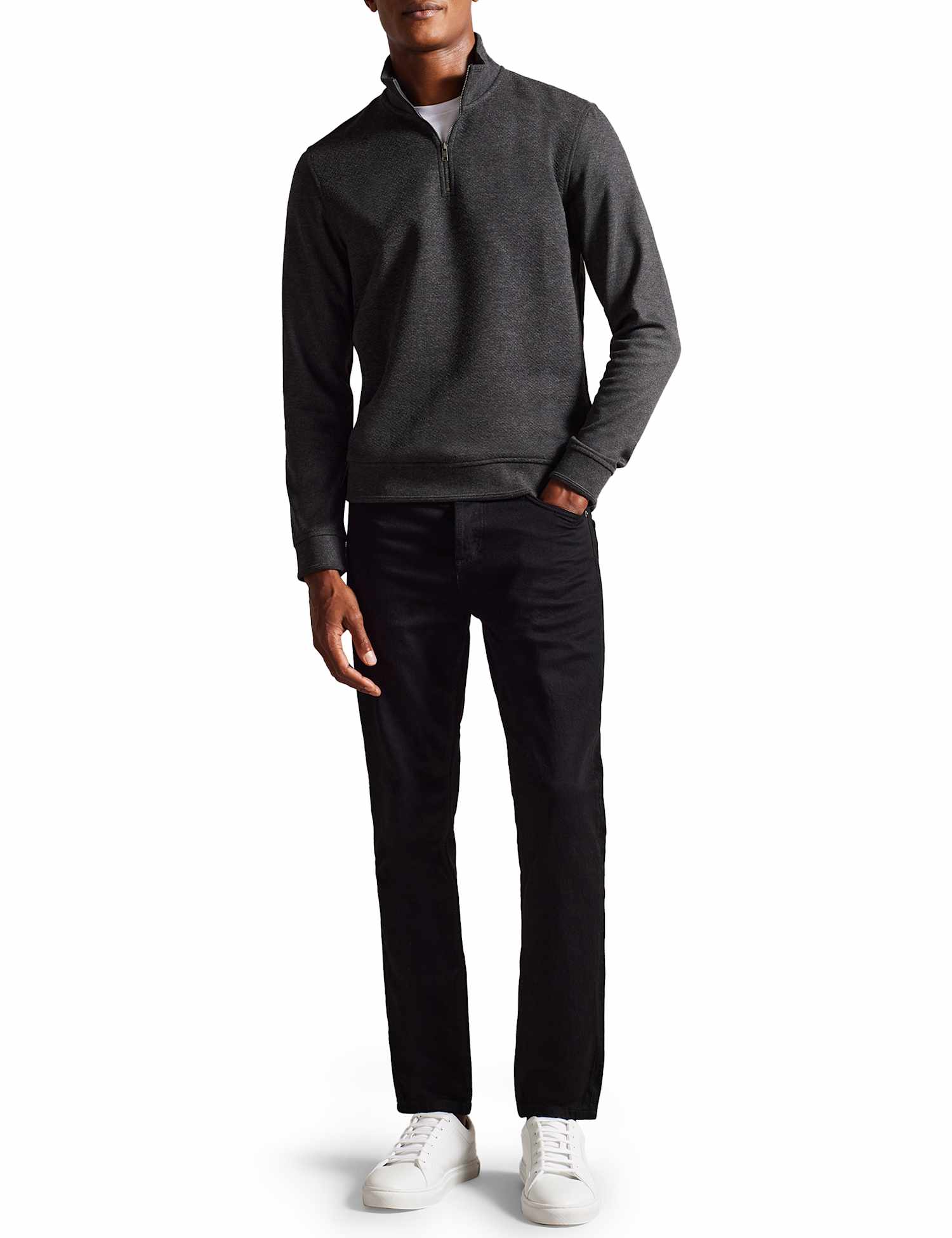 Ted Baker Slim Fit 5 Pocket Stretch Jeans Black