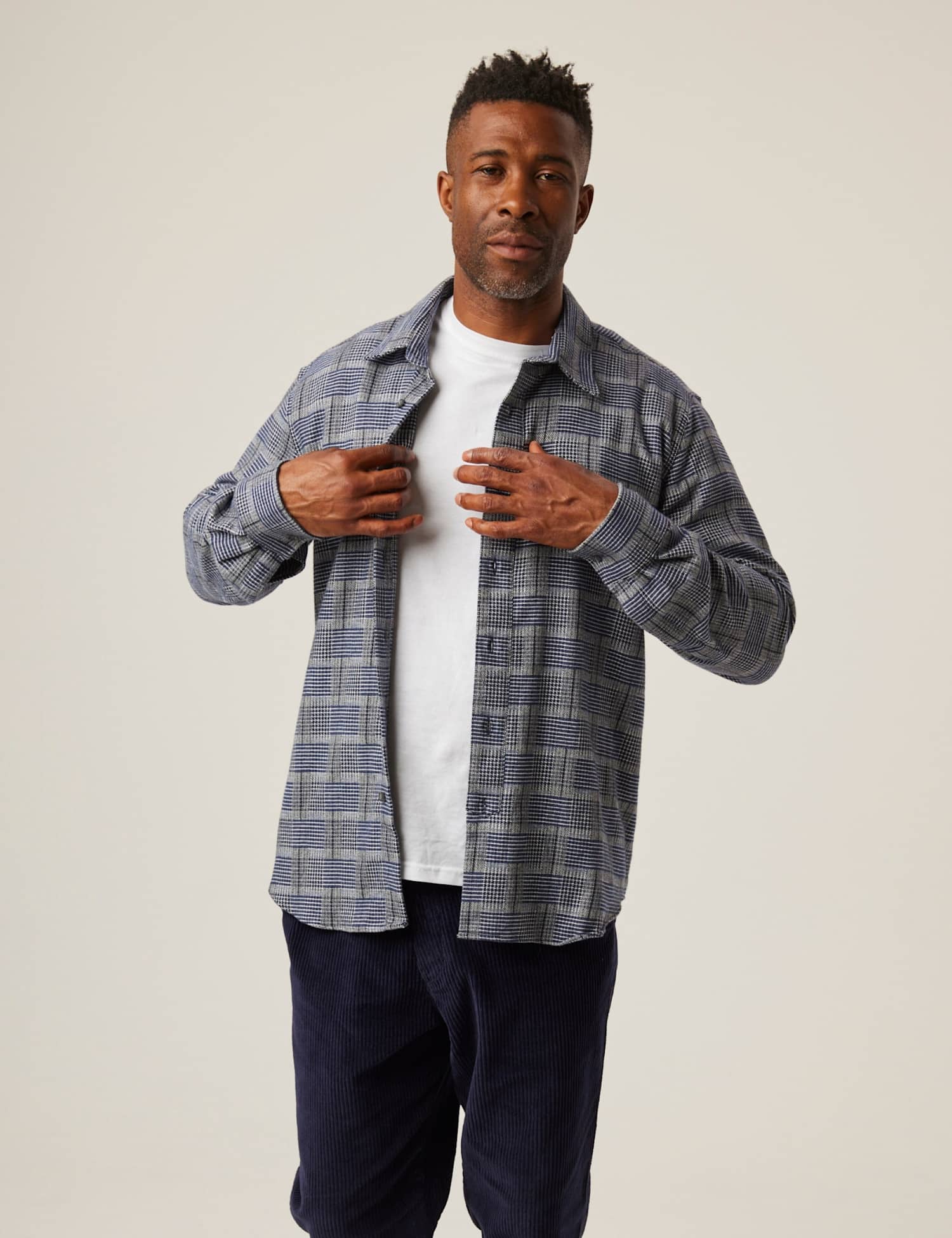 Peregrine Farley Shirt Blue Mix