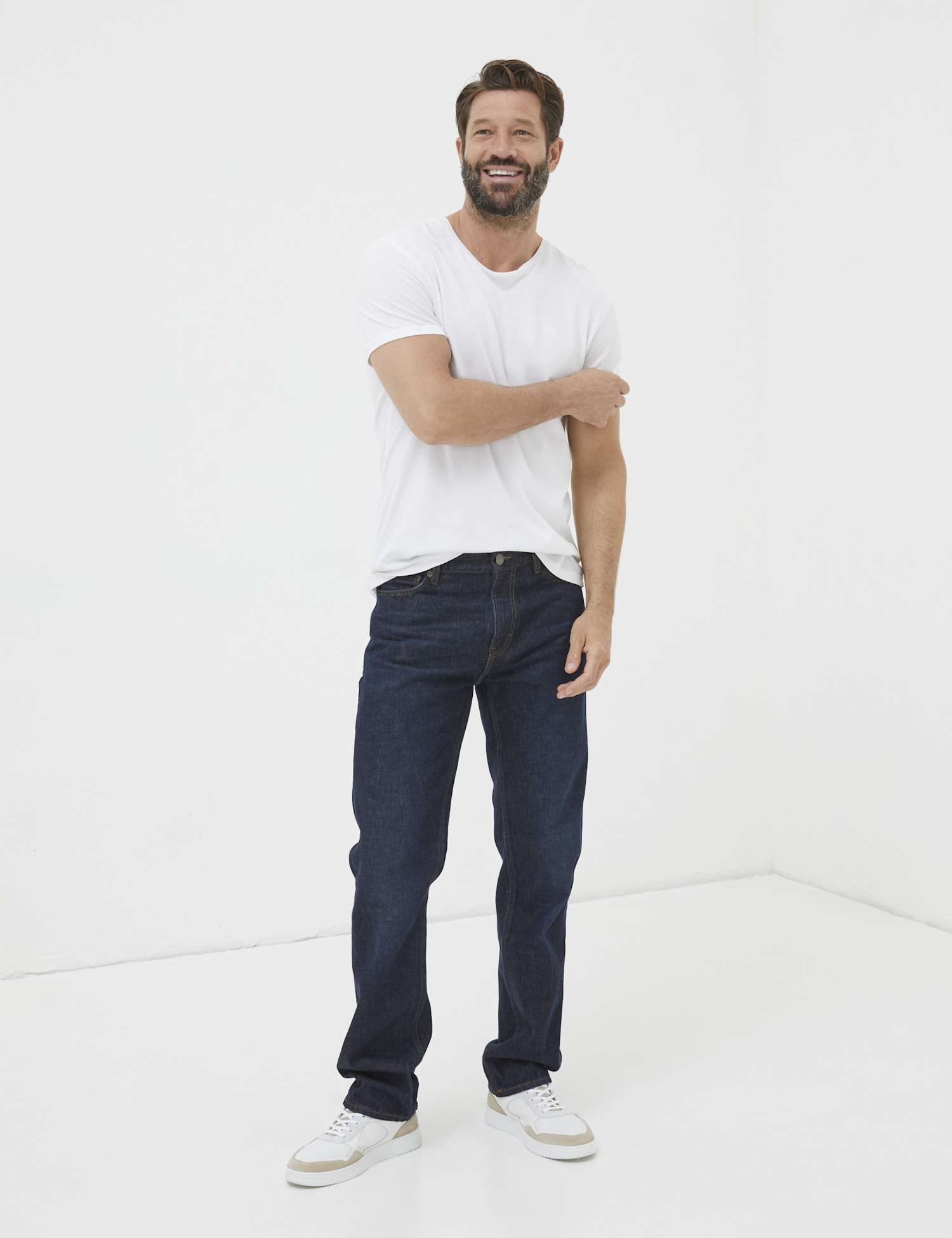 FatFace Pure Cotton 5 Pocket Jeans Dark Blue