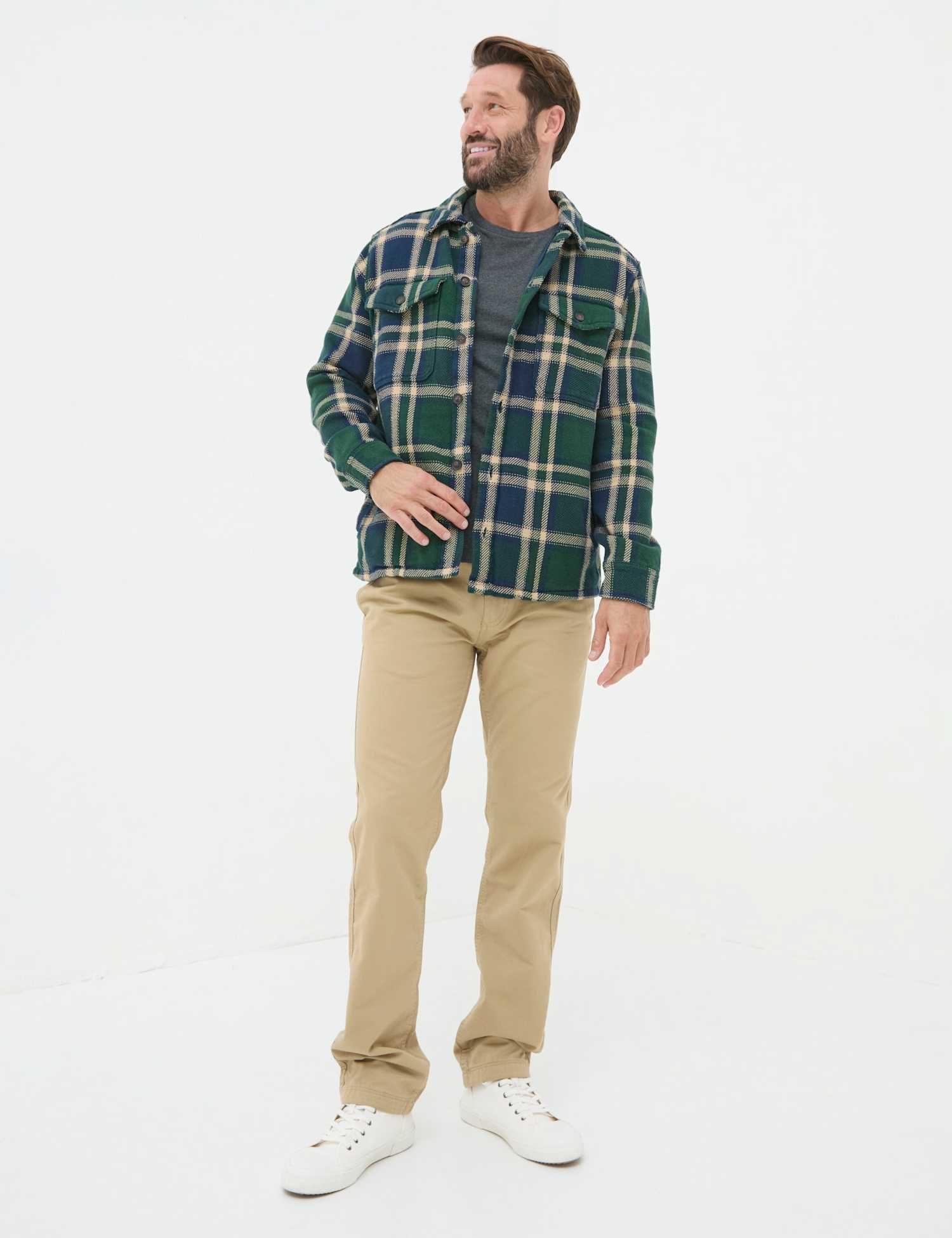 FatFace Pure Cotton Chinos Stone
