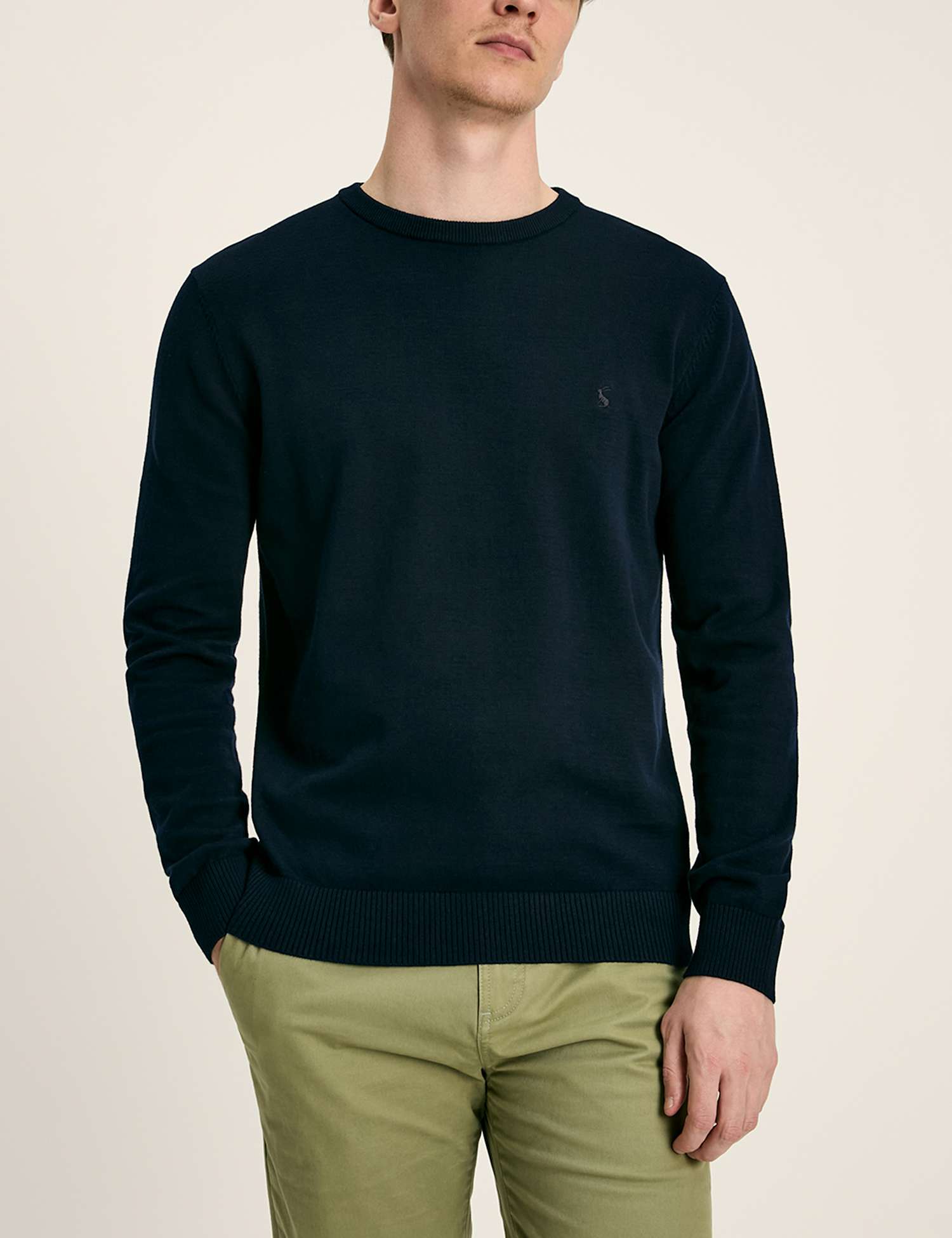 Joules Pure Cotton Crew Neck Jumper Navy