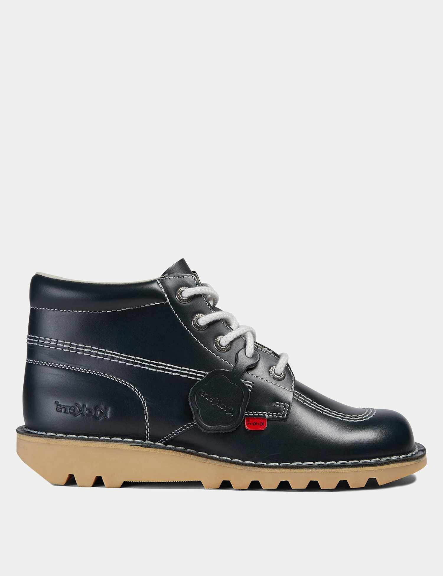 Kickers Leather Lace Up Casual Boots Navy