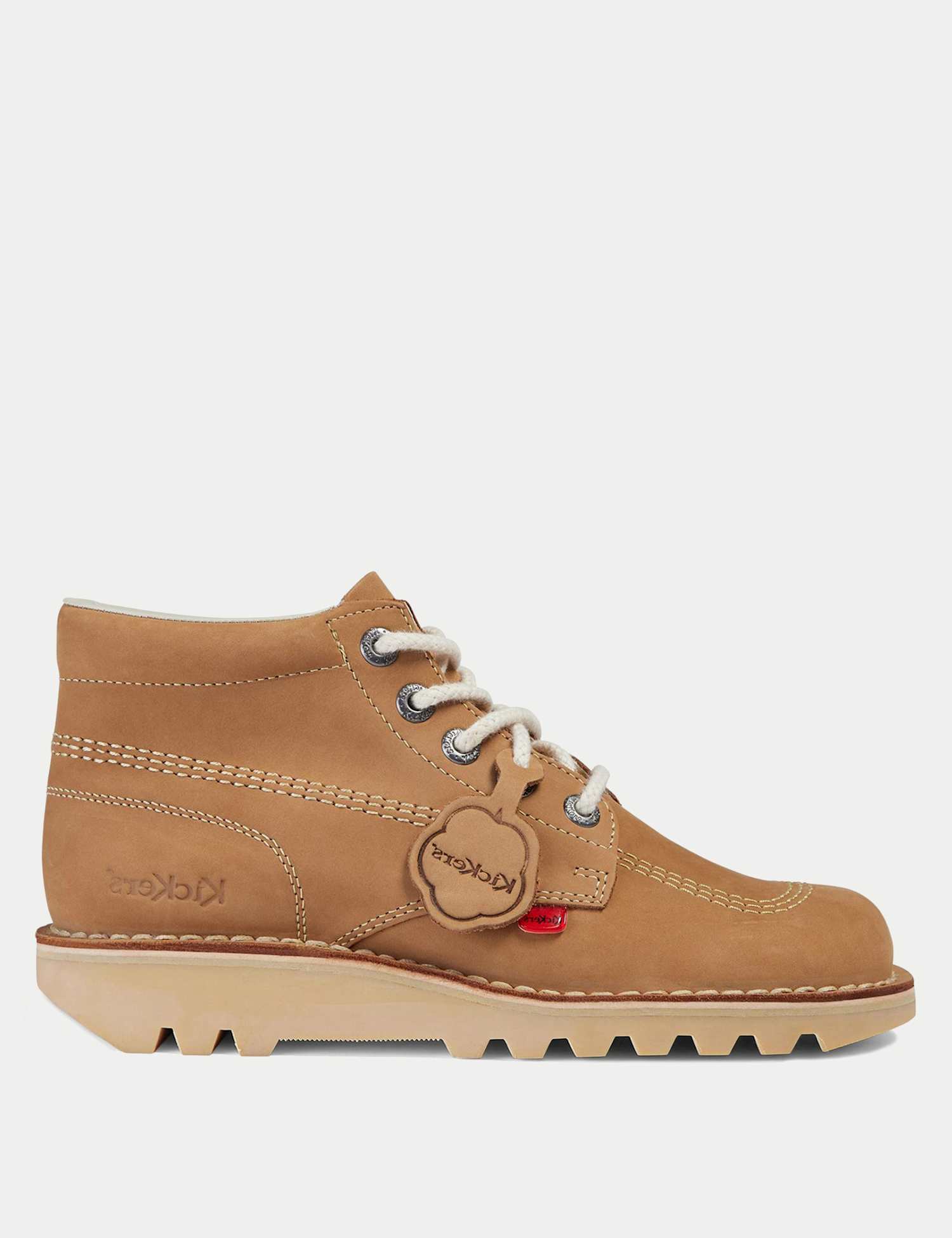 Kickers Leather Lace Up Casual Boots Tan