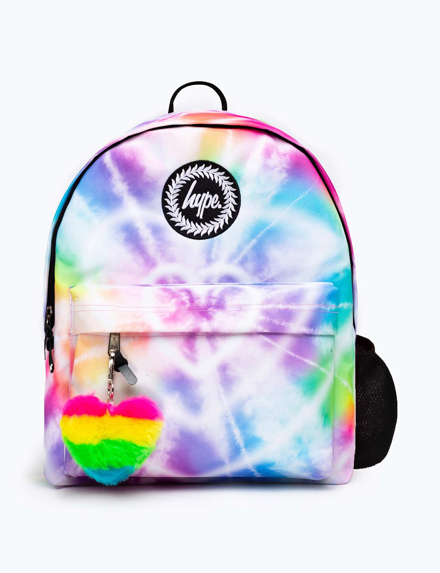 Hype Kids' Rainbow Heart Tie Dye Backpack Rainbow