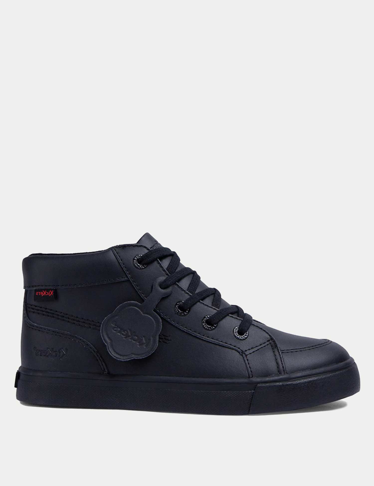 Kickers Kids' Leather High Top School Shoes Black