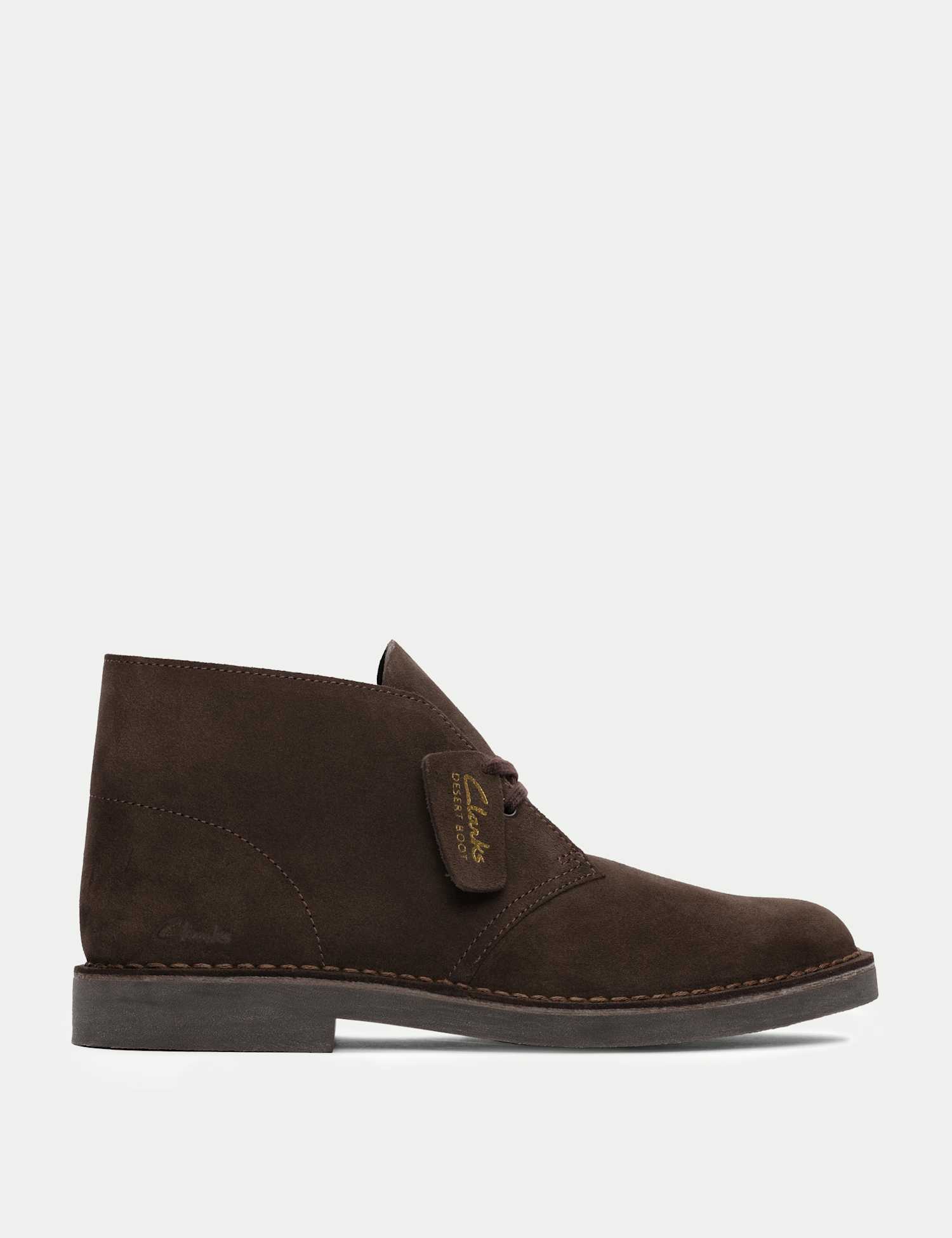 Clarks Suede Desert Boots Dark Brown