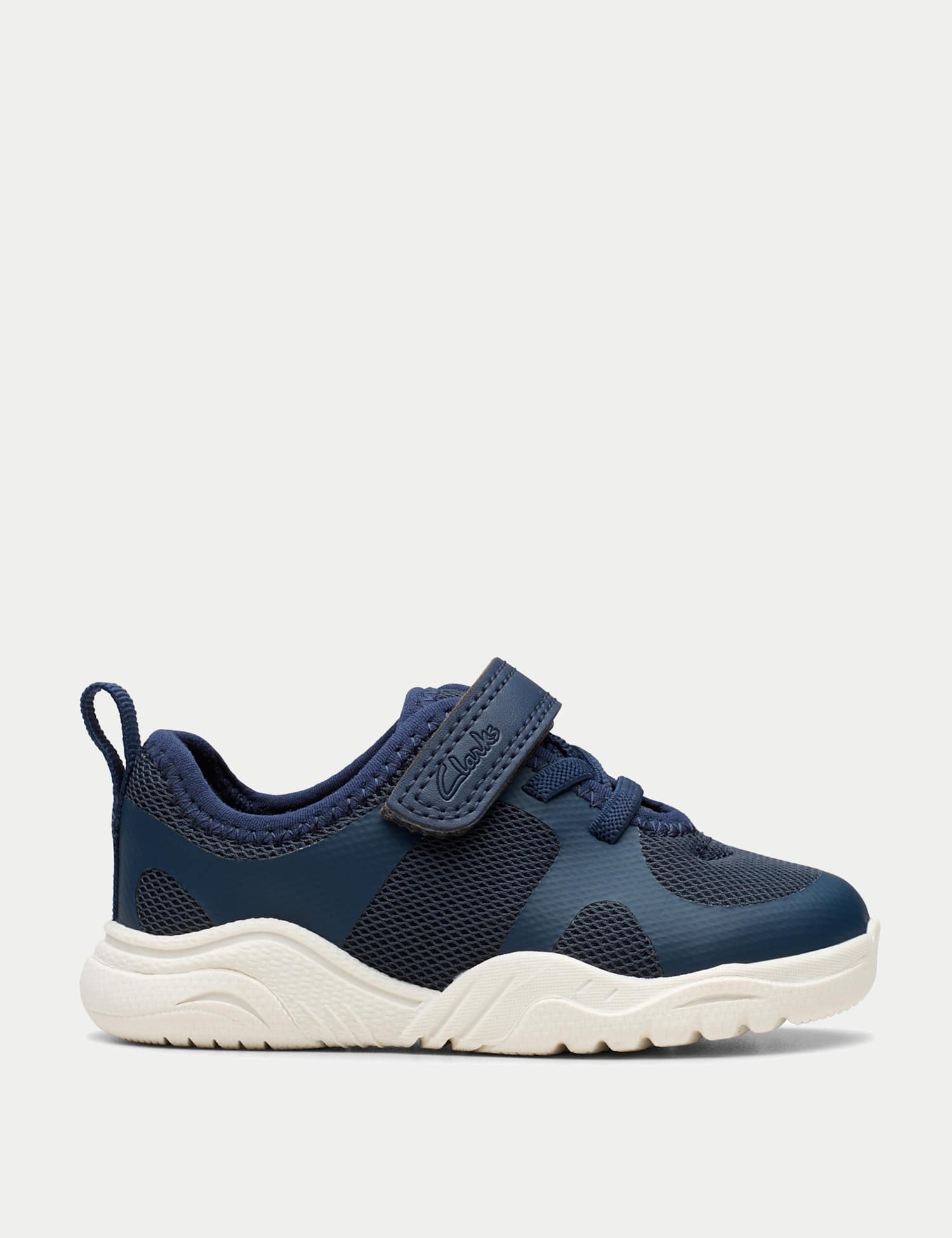 Clarks Kids' Riptape Trainers (4 Small - 6.5 Small) Navy