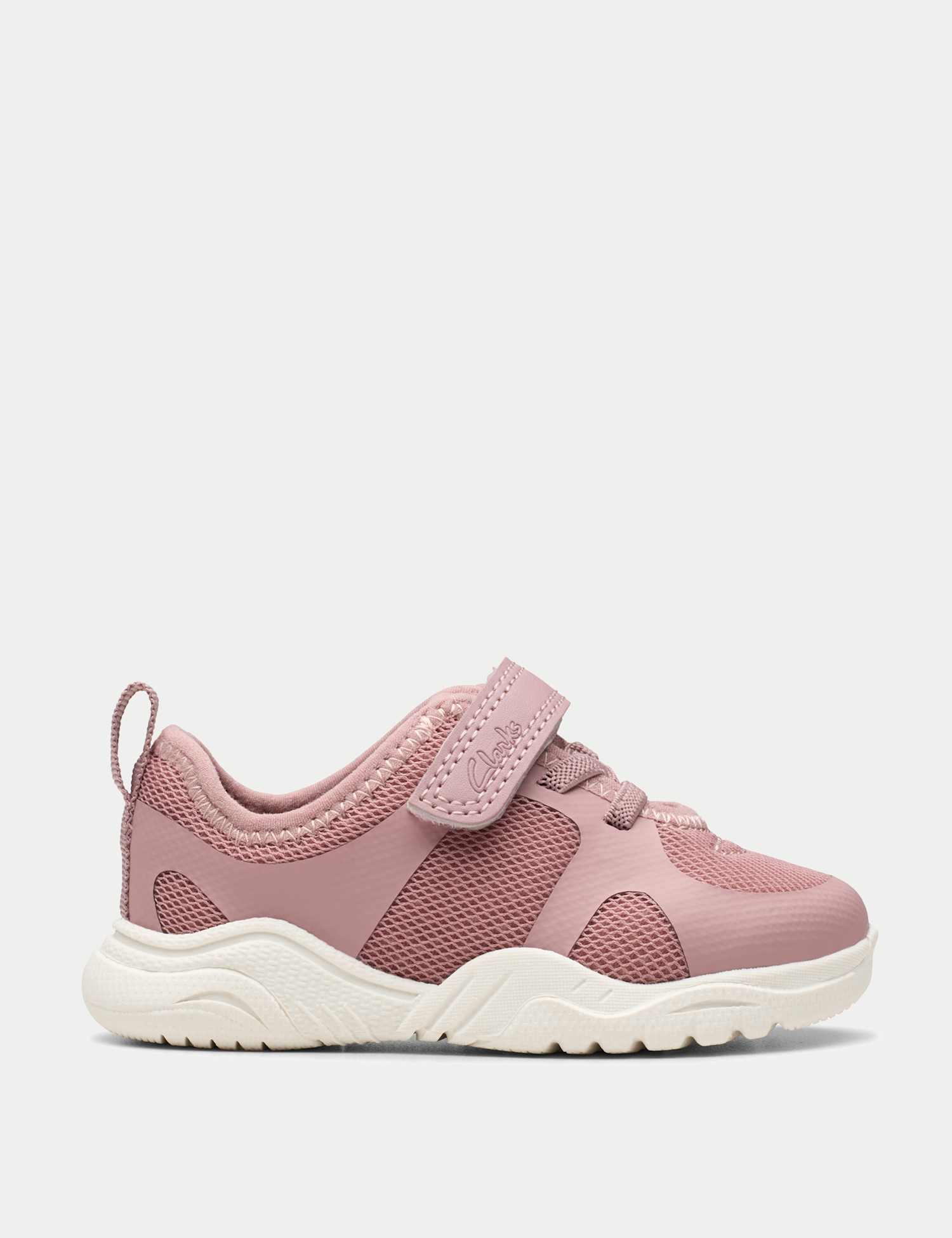 Clarks Kids' Riptape Trainers (4 Small - 6.5 Small) Pink
