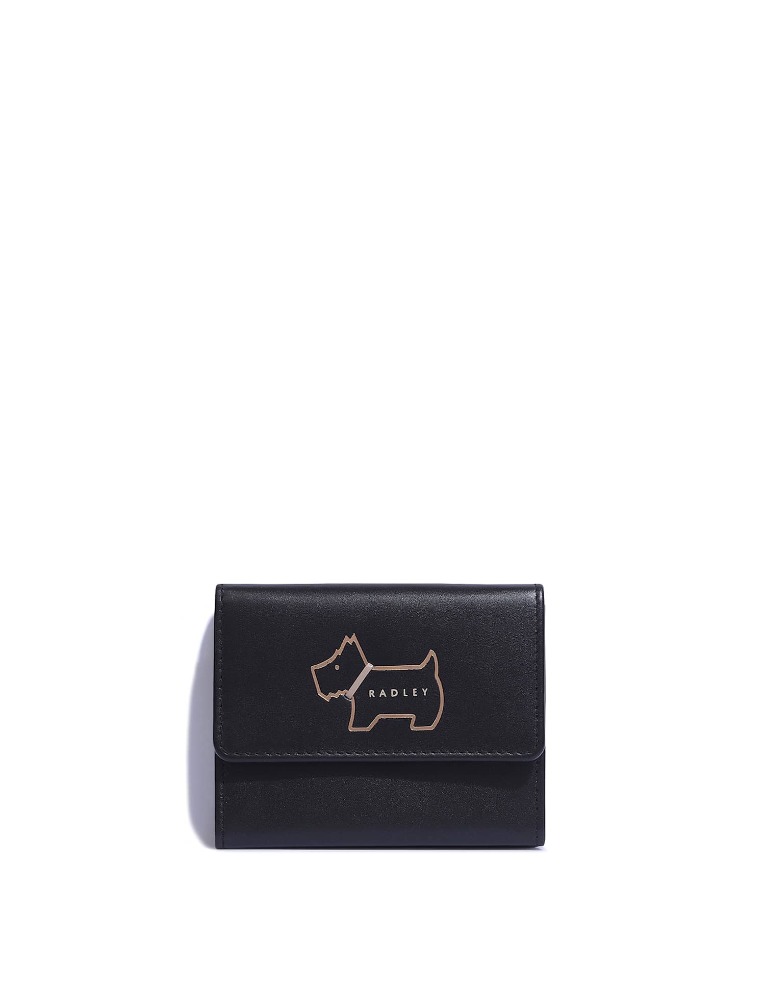 Radley Heritage Dog Leather Foldover Purse Black