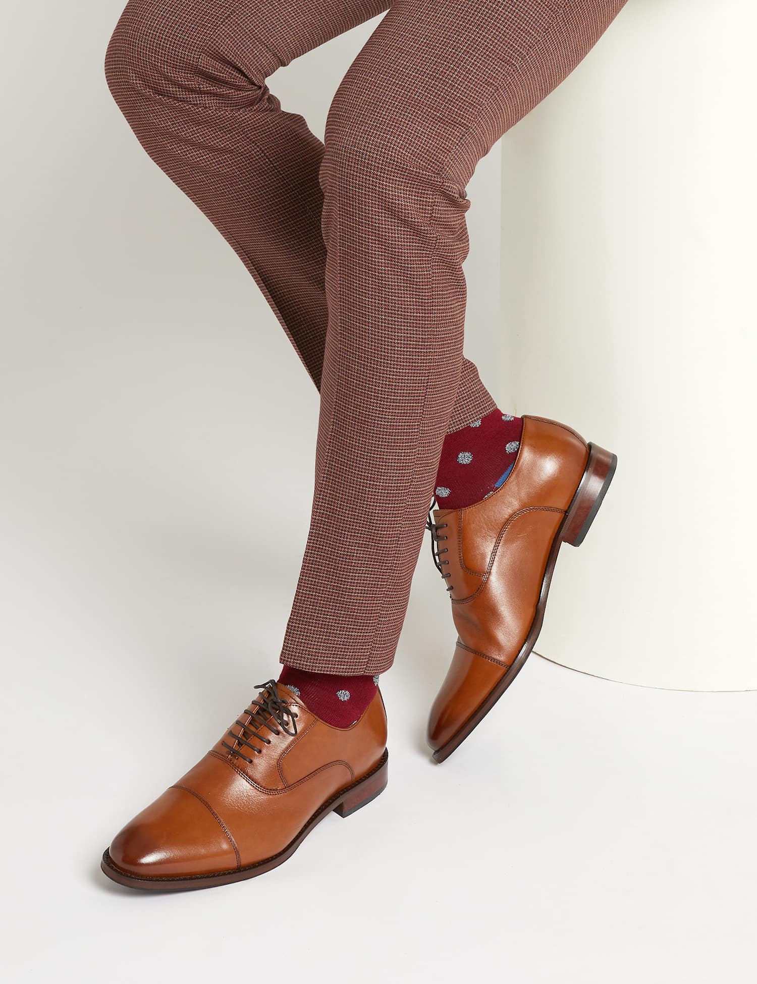 Jones Bootmaker Leather Oxford Shoes Tan