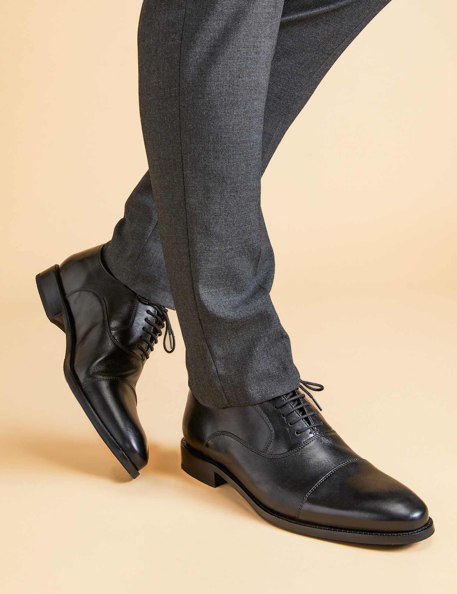 Jones Bootmaker Leather Oxford Shoes Black