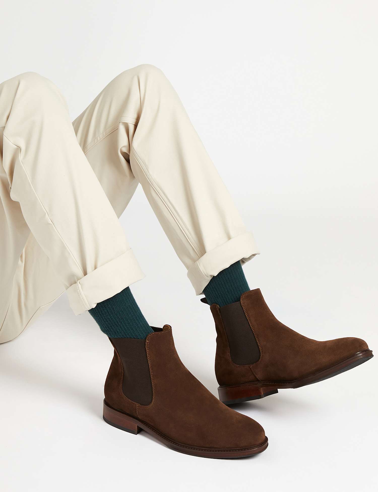 Jones Bootmaker Leather Pull-on Chelsea Boots Brown