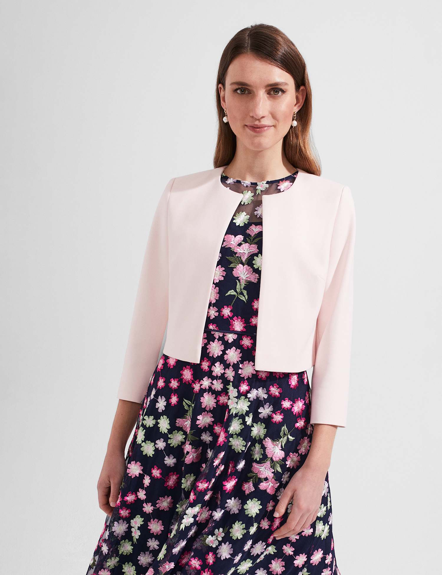 HOBBS Cropped Jacket Pink