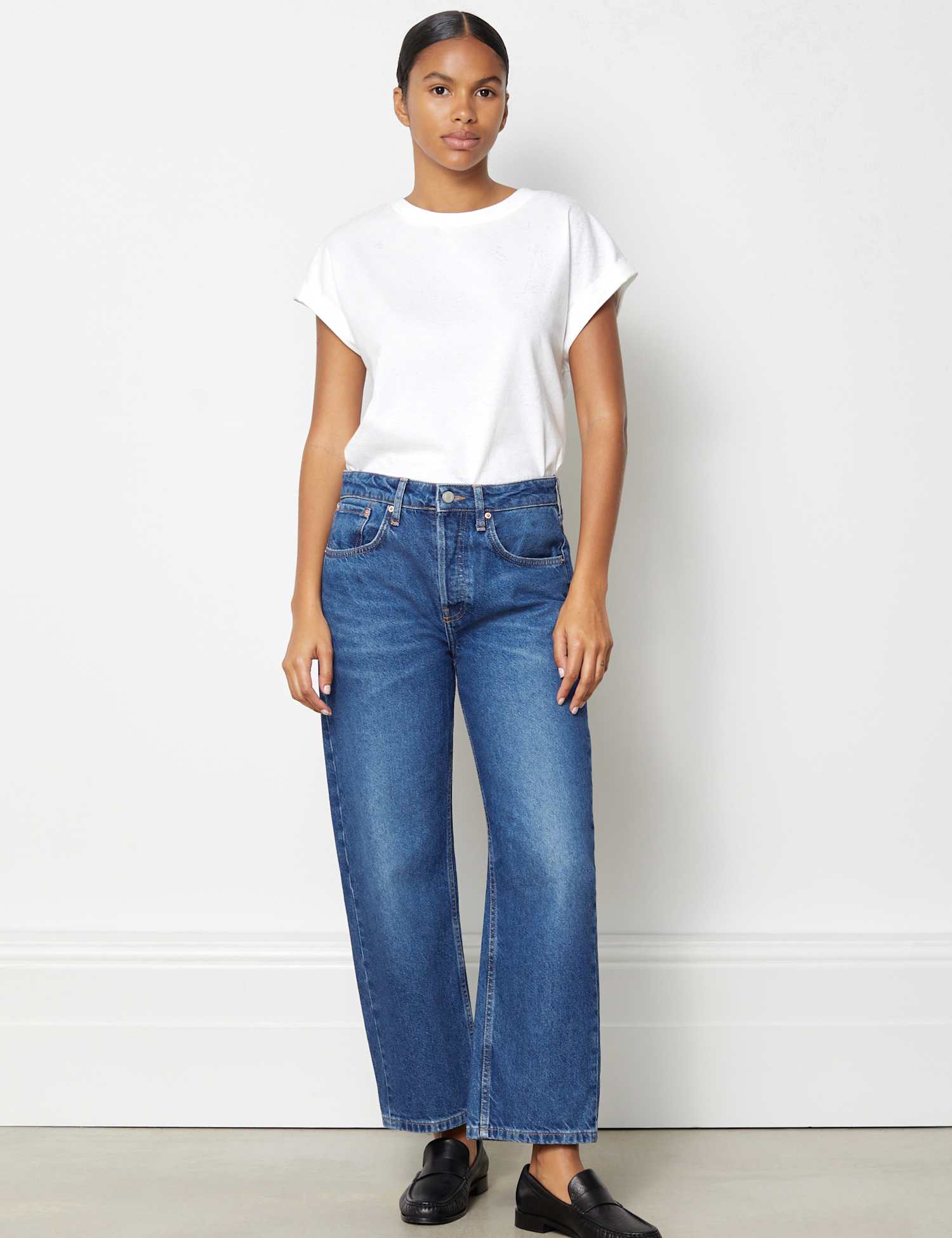 Albaray Boyfriend Mid Rise Jeans Indigo