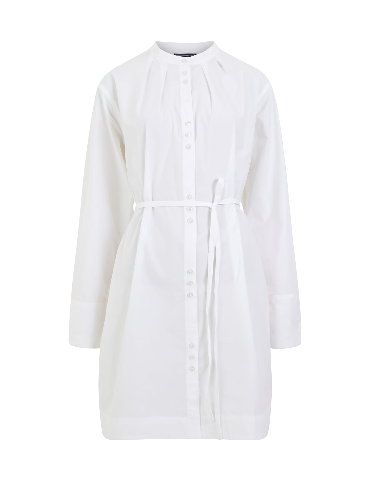French Connection Knee Length Shirt Dress White