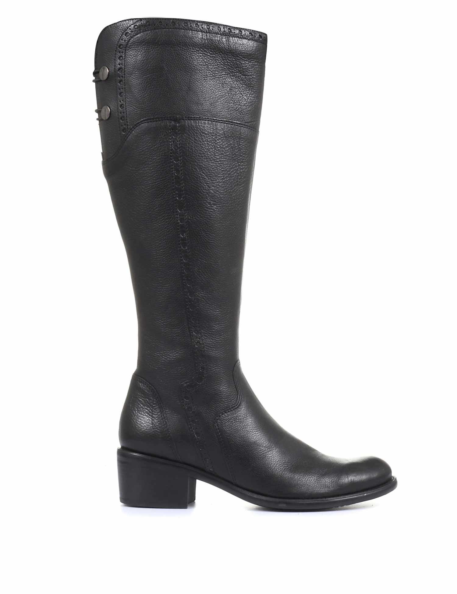 Jones Bootmaker Leather Knee High Boots Black