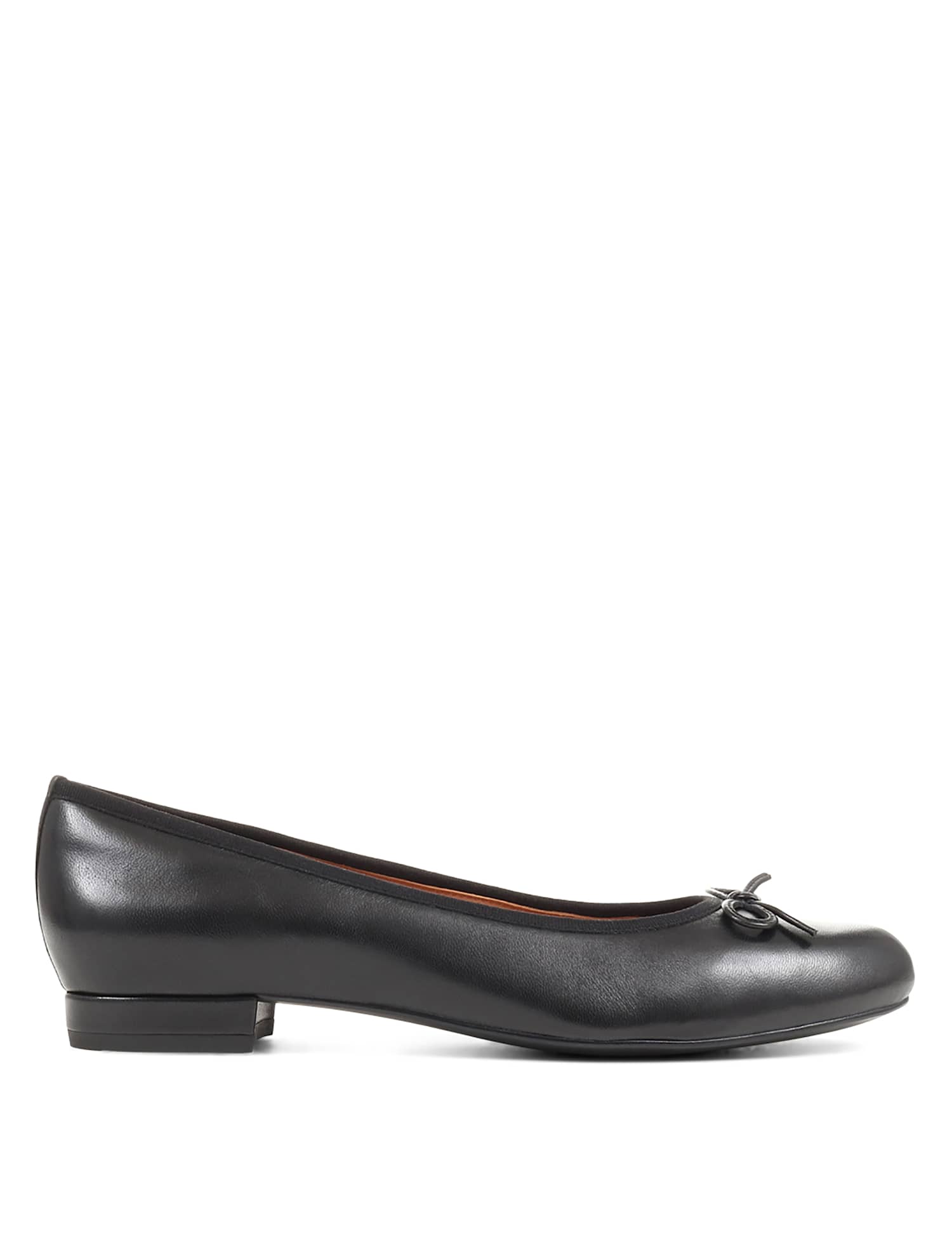 Jones Bootmaker Leather Flat Ballet Pumps Black