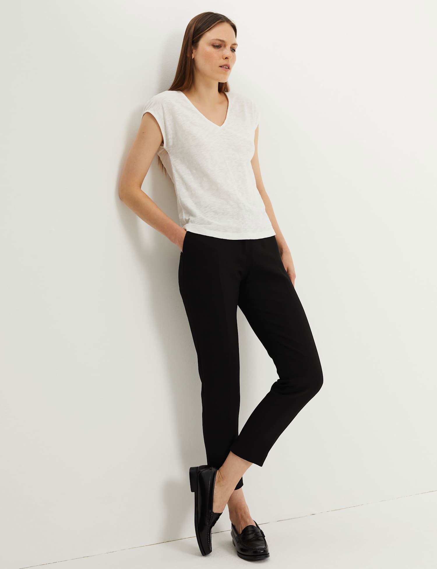 JAEGER Pure Cotton Jersey T-Shirt White