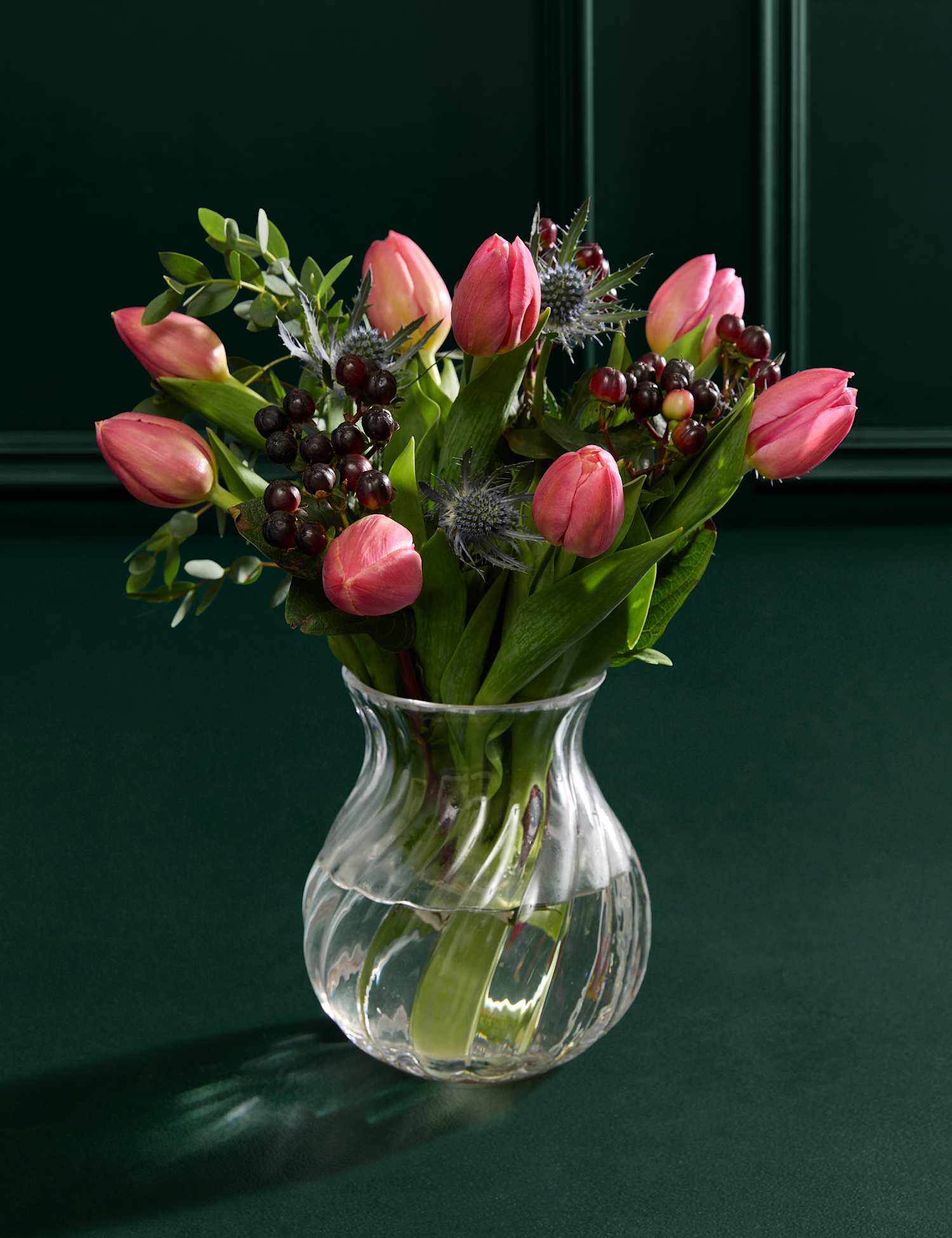 M&S Flower Market Tulips Bouquet with Vase