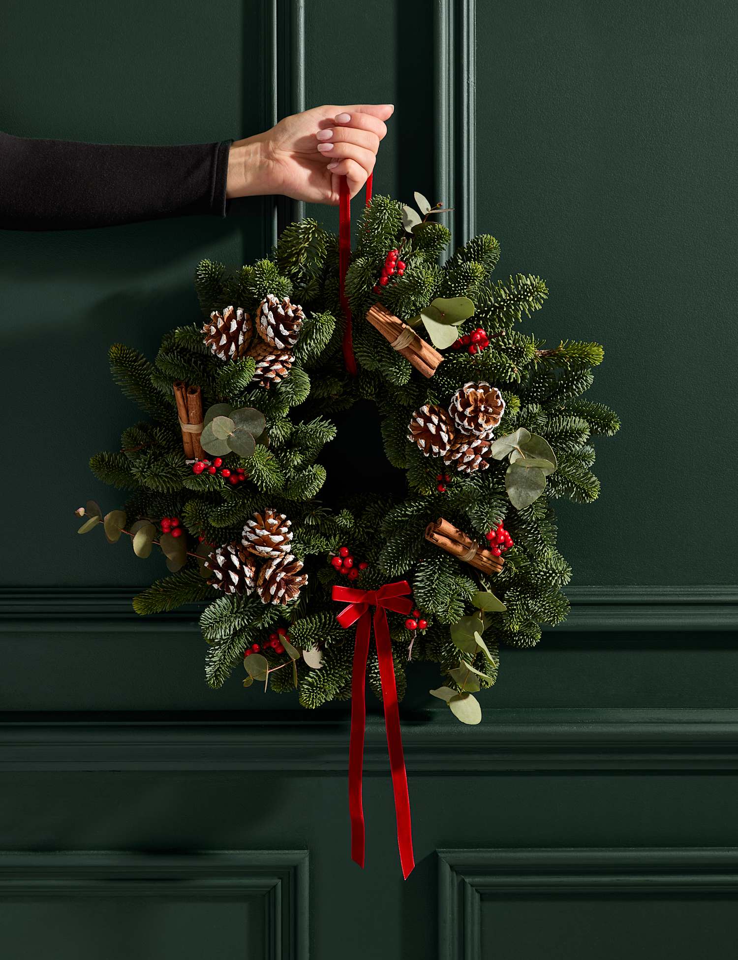 M&S Flower Market Create Your Own Real Festive Red Wreath