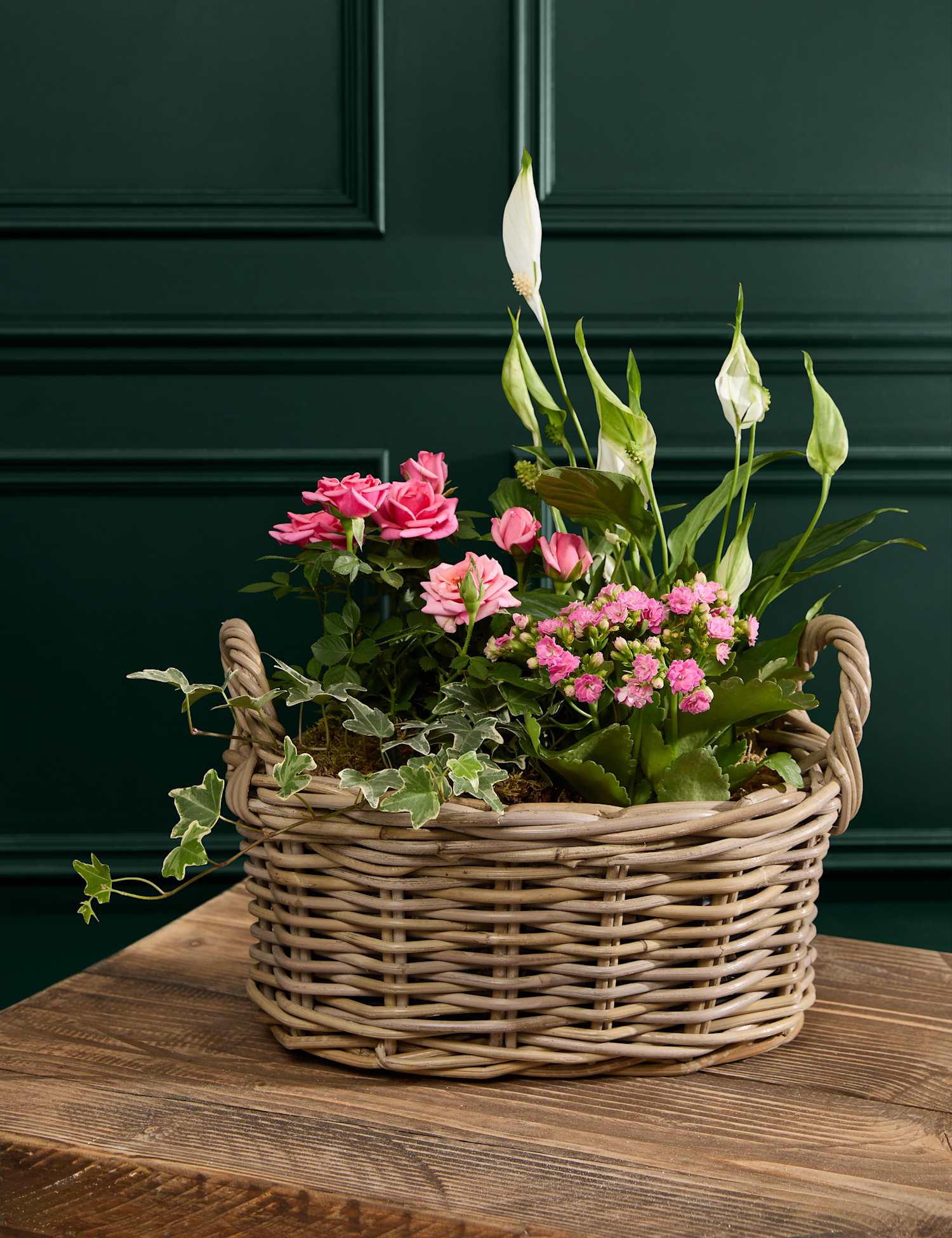 M&S Flower Market Mixed Rose in Kubu Basket
