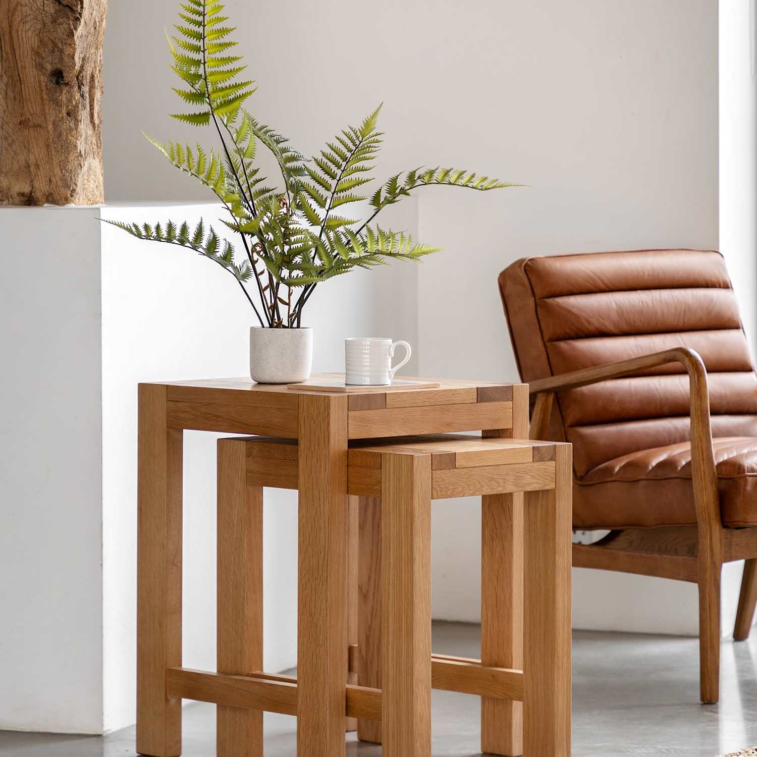 Gallery Direct Sonoma Nest of Tables - Oak - Available at M&S