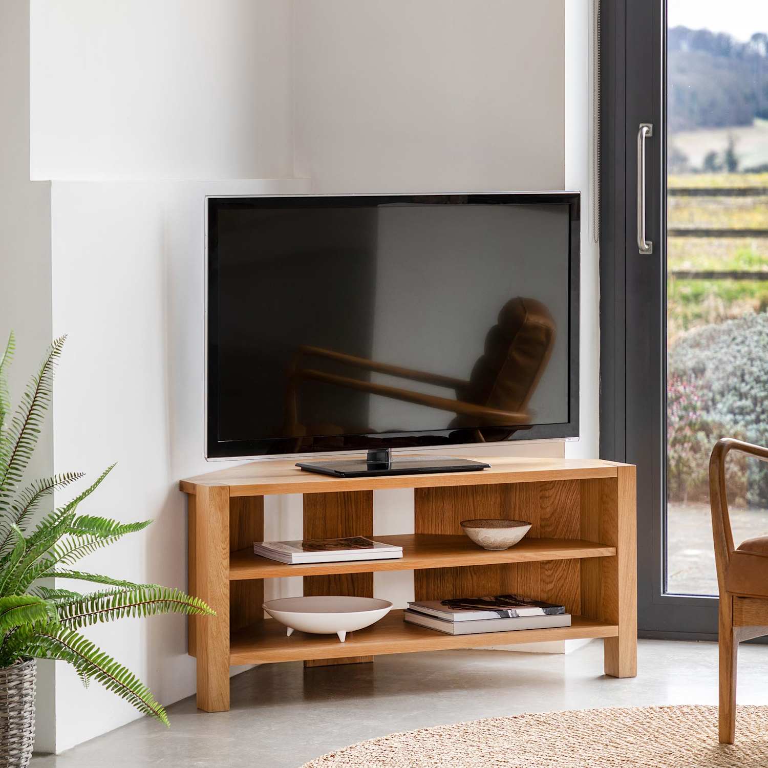 Gallery Direct Sonoma Corner TV Unit - Oak - Available at M&S