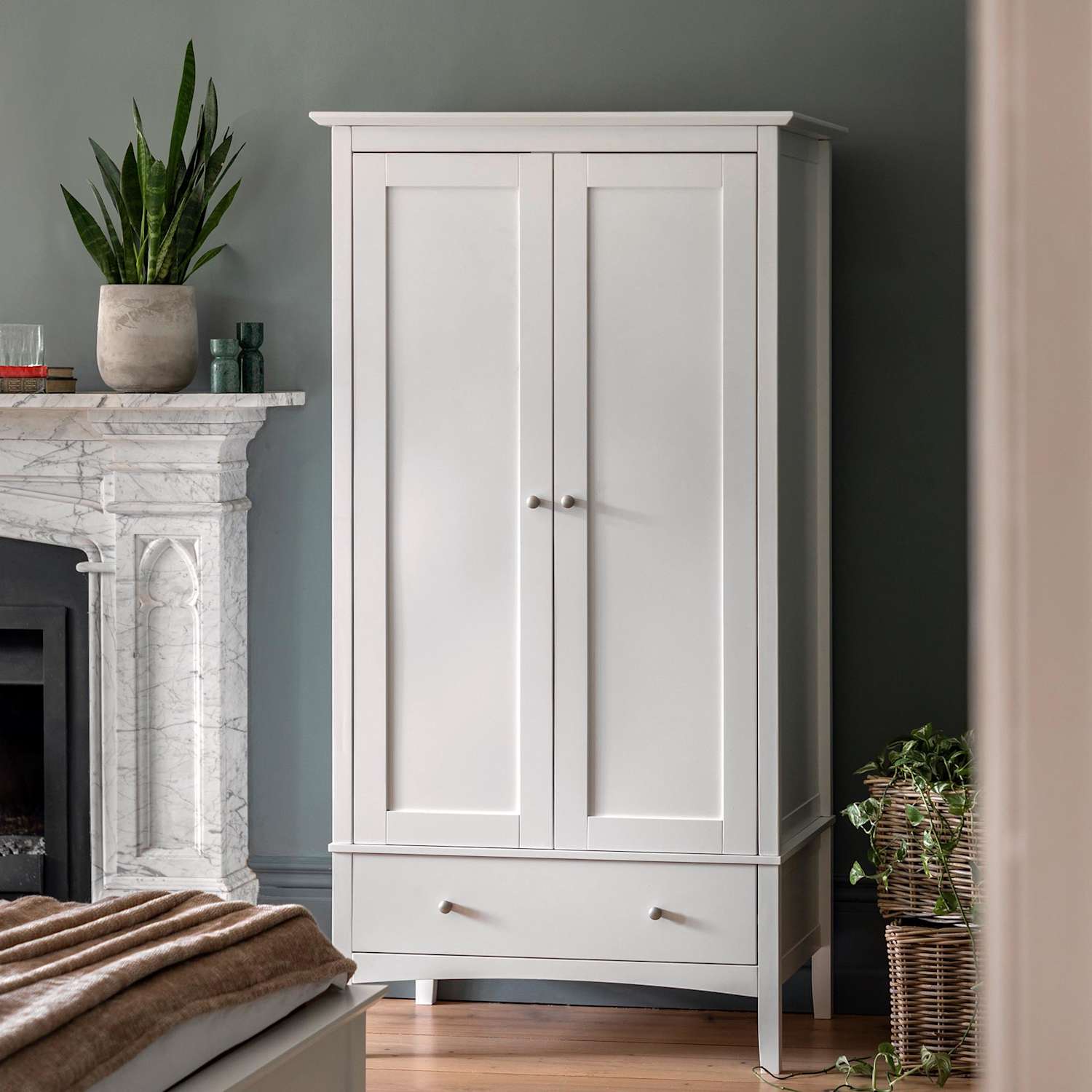 Gallery Direct Hastings White Double Wardrobe - Soft White - Available at M&S