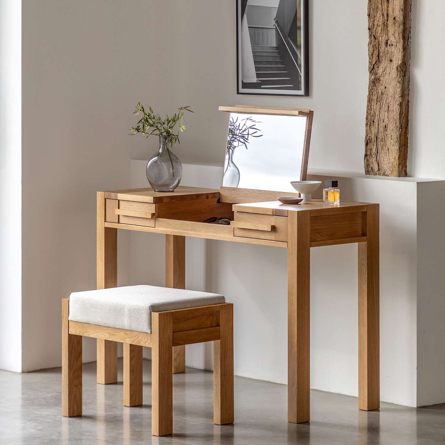 Gallery Direct Sonoma Dressing Table & Stool - Oak - Available at M&S