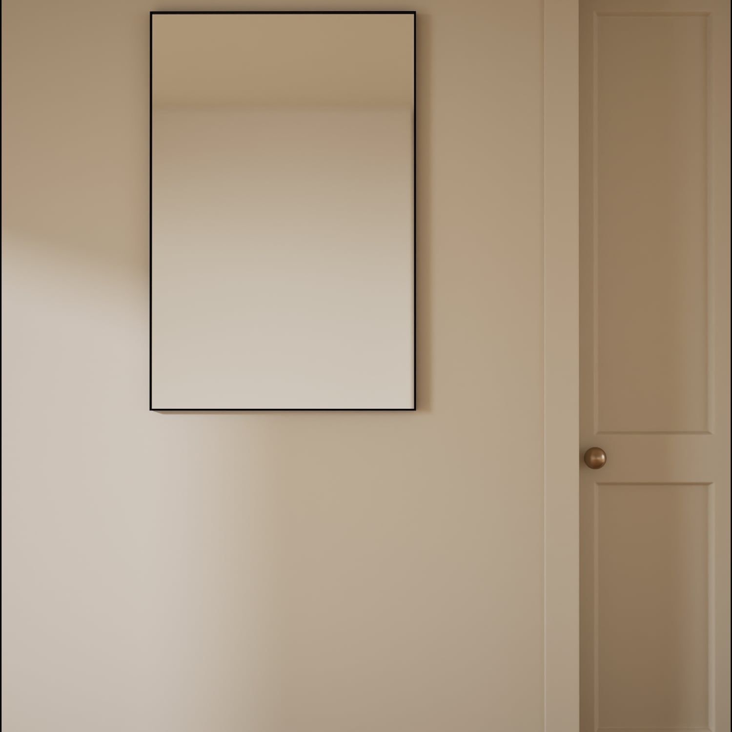 M&S Milan Rectangular Hanging Mirror 90 x 60 - Black