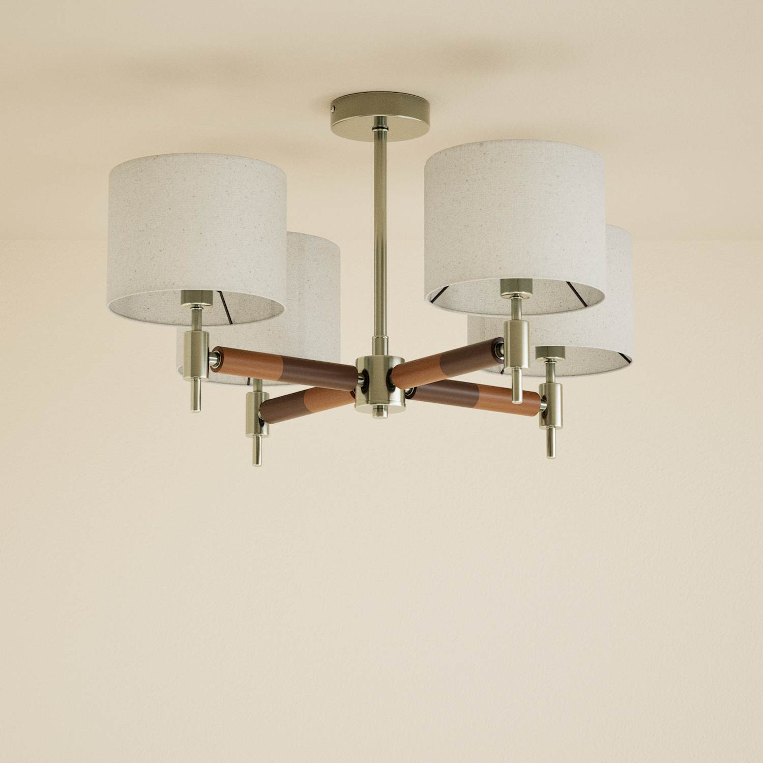M&S Marlowe Metal Flush Ceiling Light - Natural
