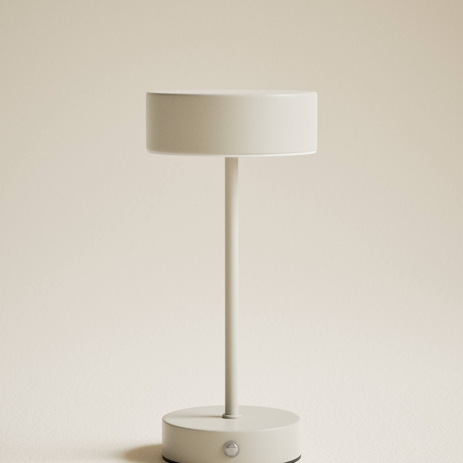 M&S Flat Head Small Rechargeable Table Lamp - Ivory