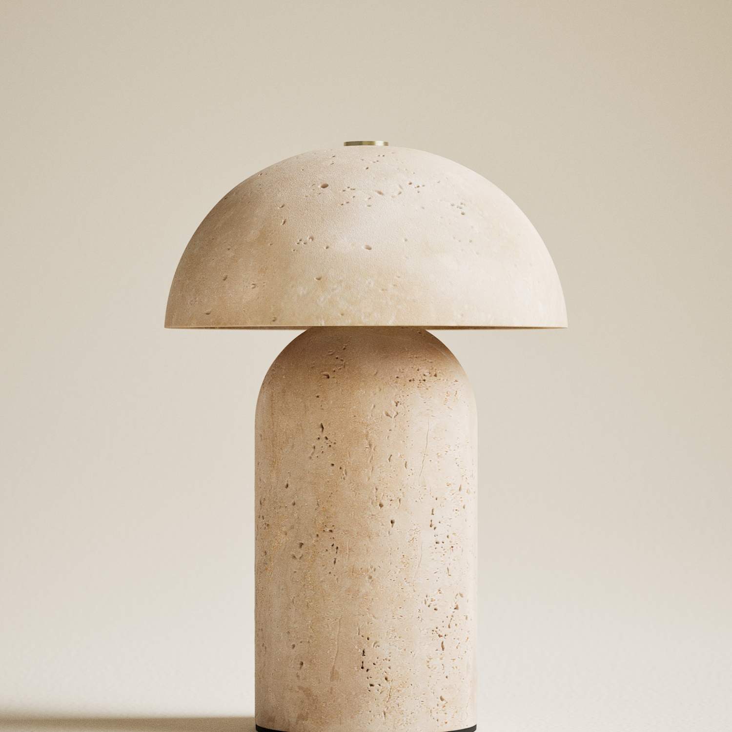 M&S Travertine Large Rechargeable Table Lamp - Natural