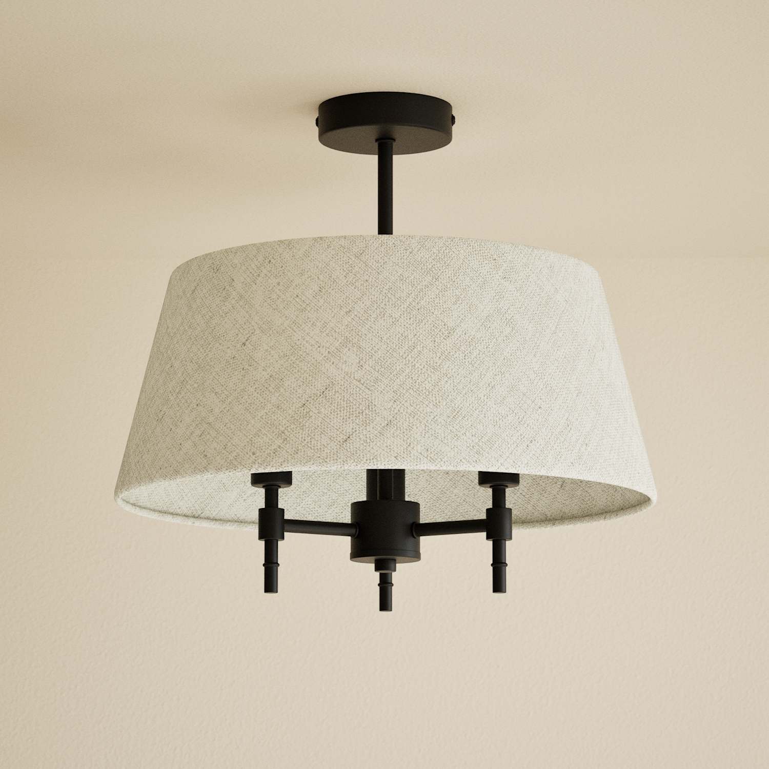 M&S Flush Ceiling Light - Black