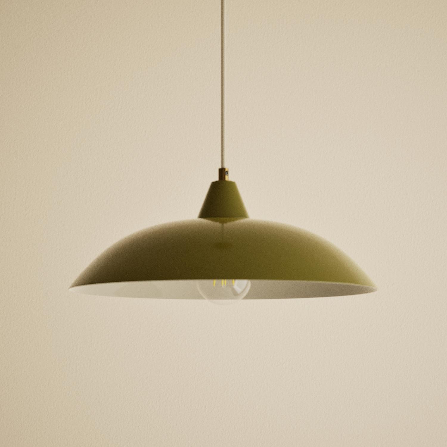 M&S Metal Pendant Light - Khaki