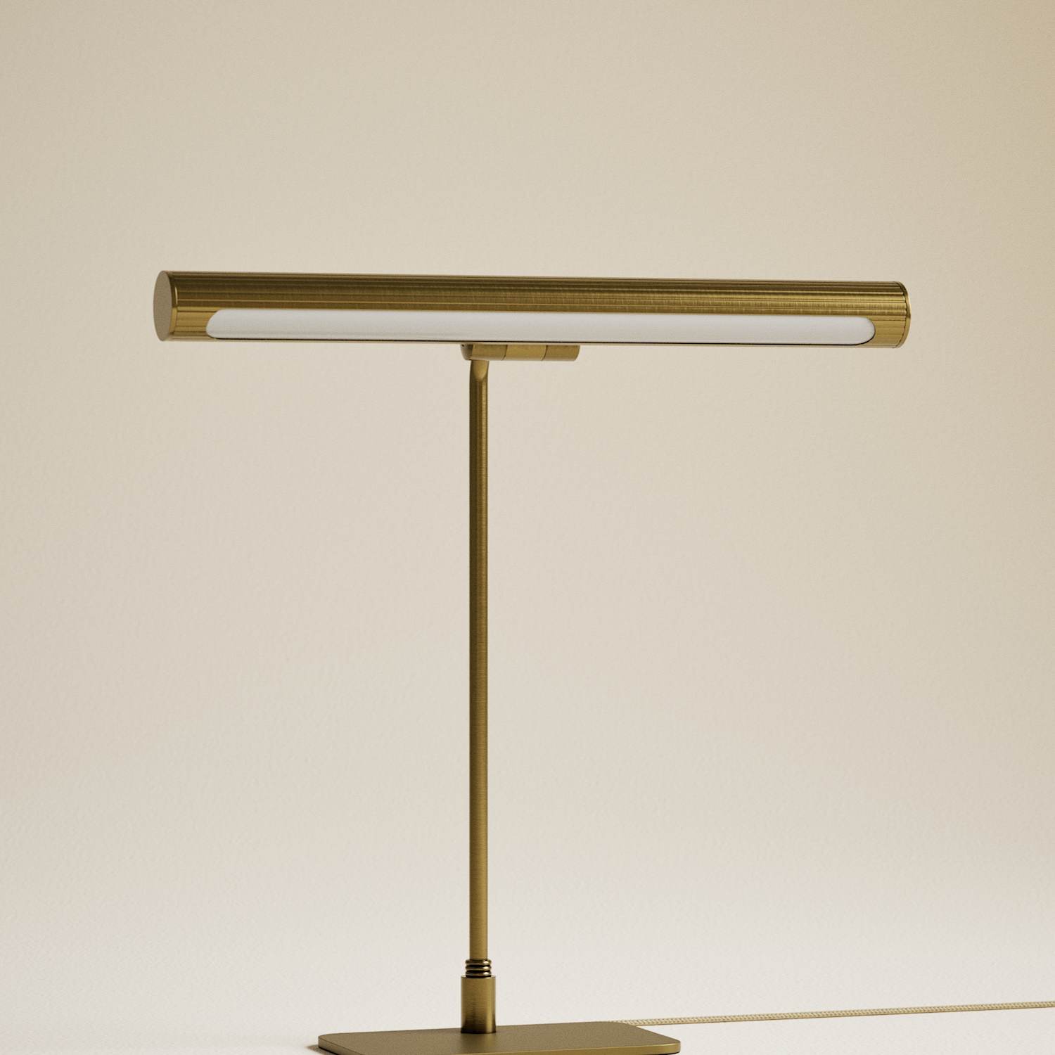 M&S Reeded Metal Banker's Light - Antique Brass
