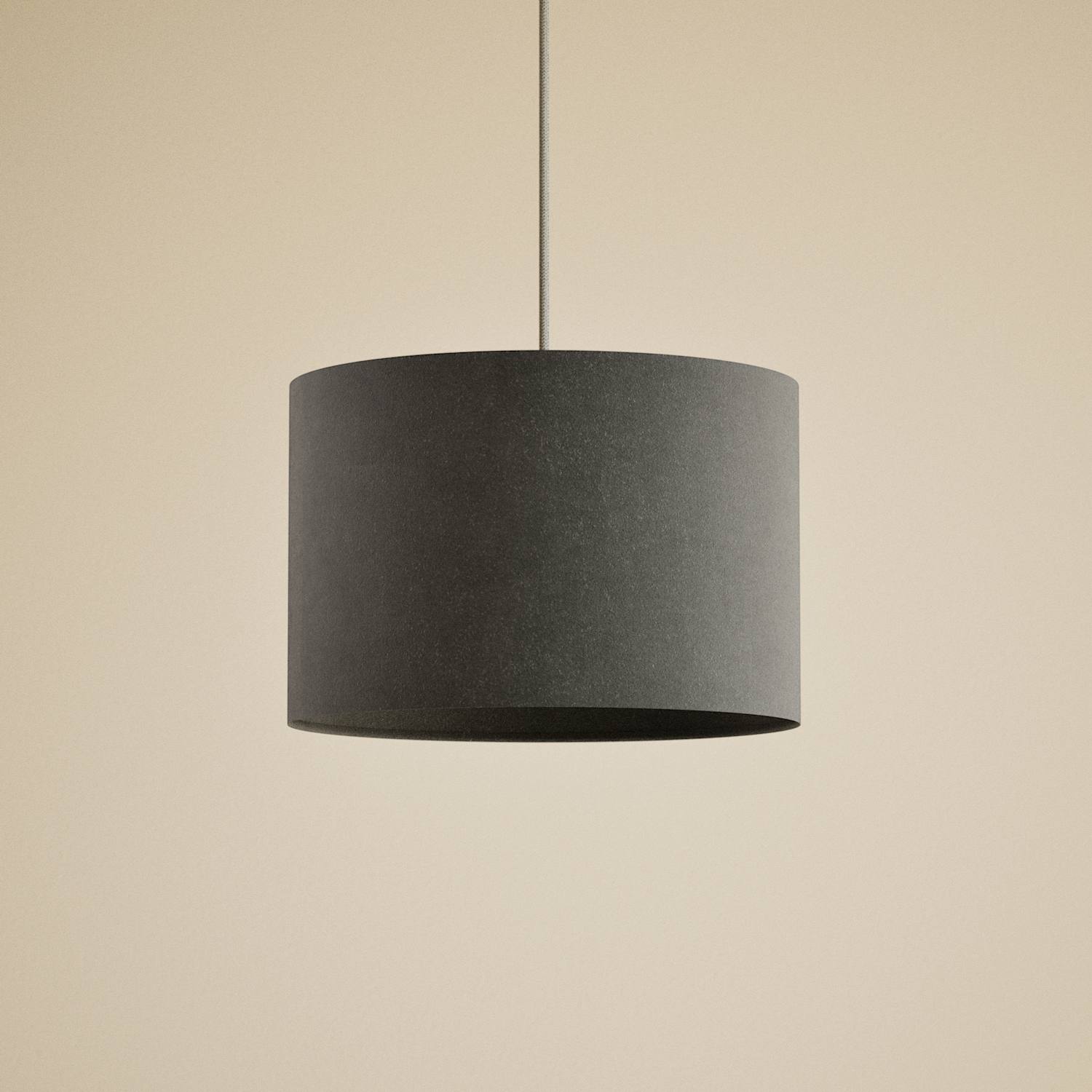 M&S Velvet Lamp Shade - Grey