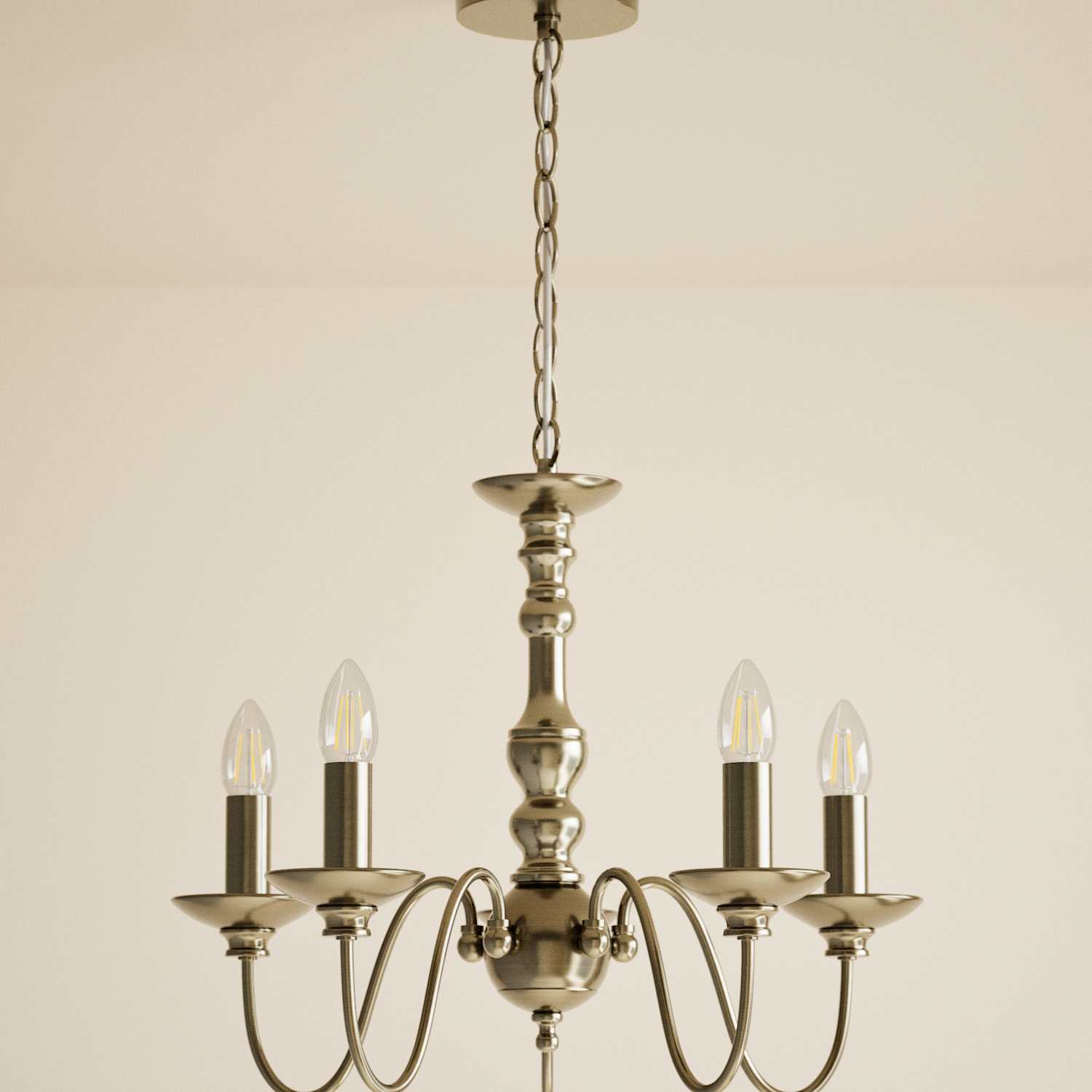 M&S Bethany Chandelier - Antique Brass